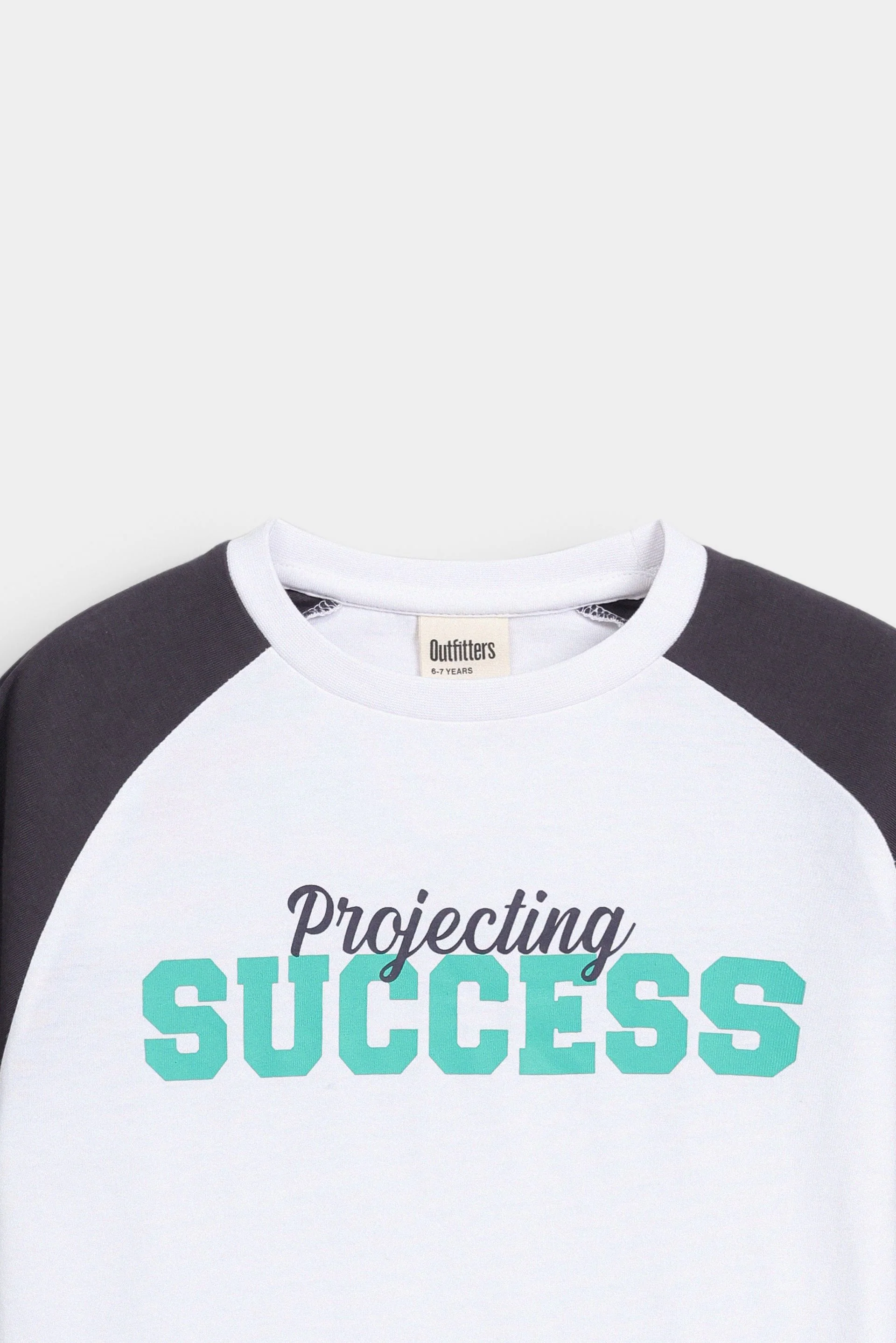 Raglan Slogan Print T-Shirt - Image 2