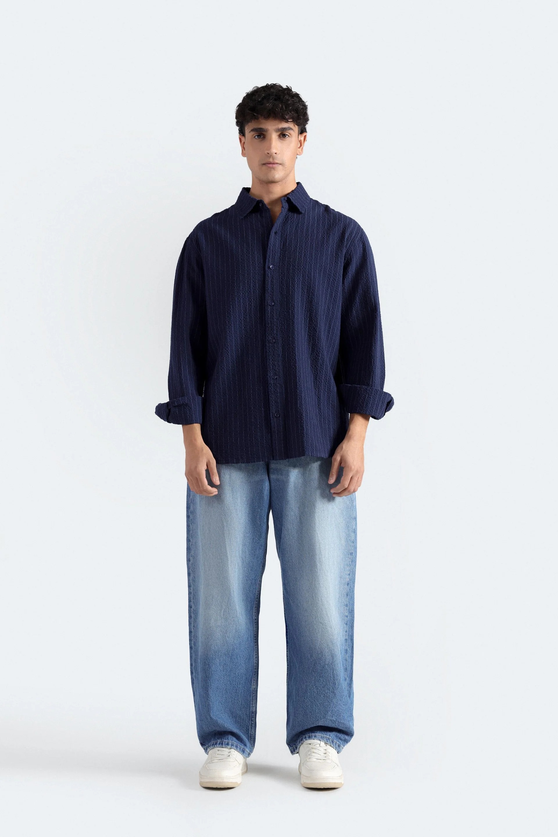 Textured Striped Shirt