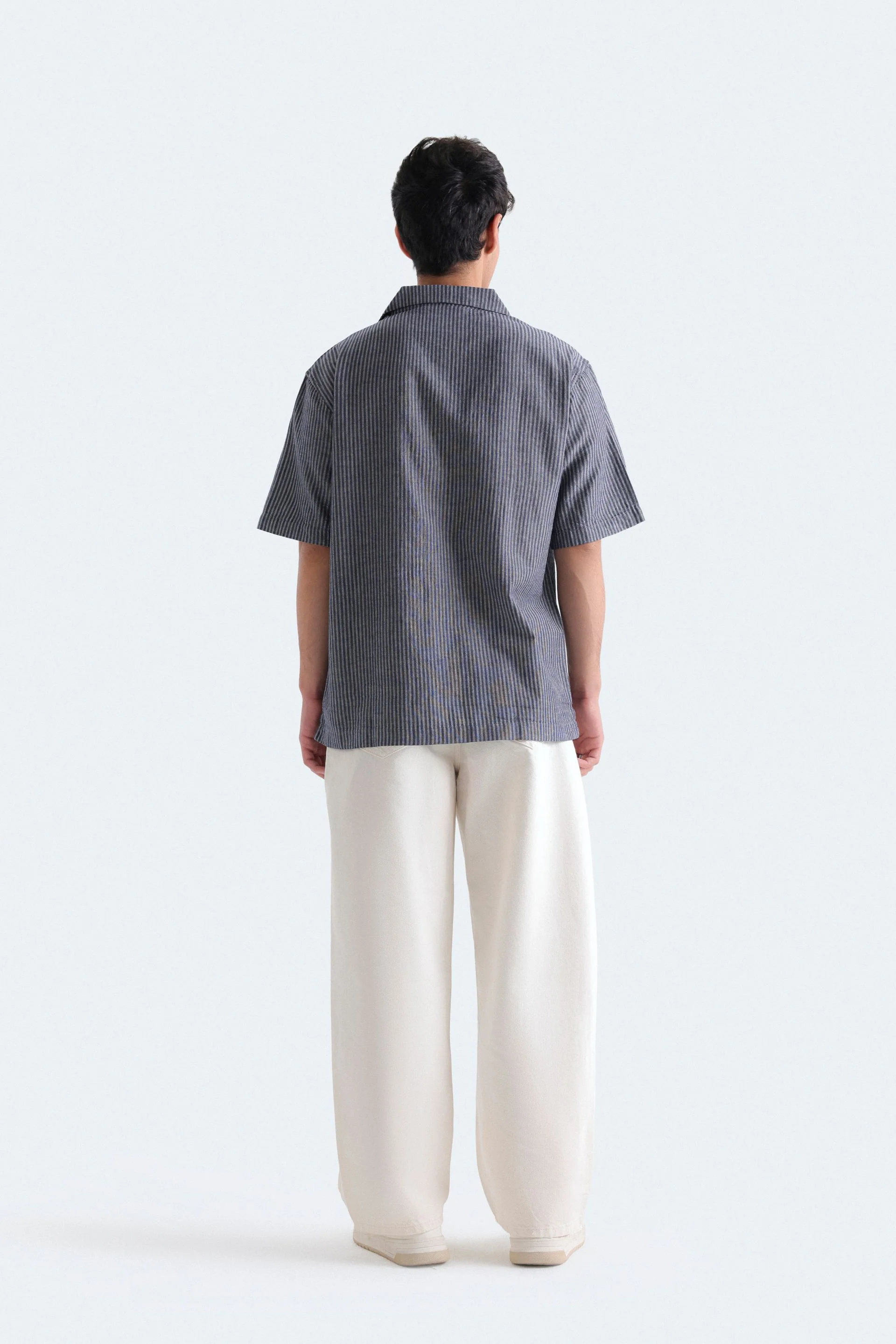 Resort Collar Striped Shirt - Image 5