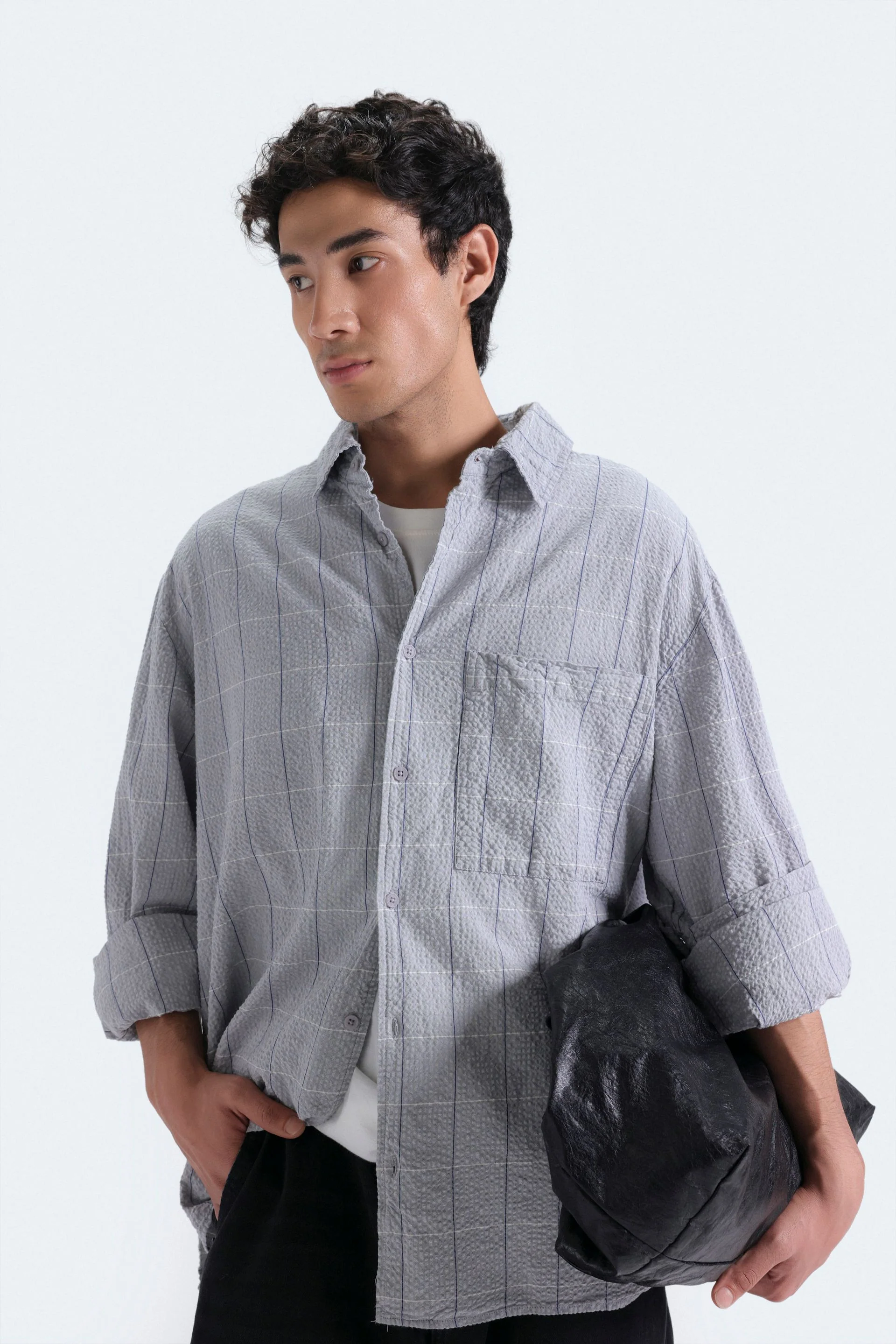 Textured Checkered Shirt - Image 2