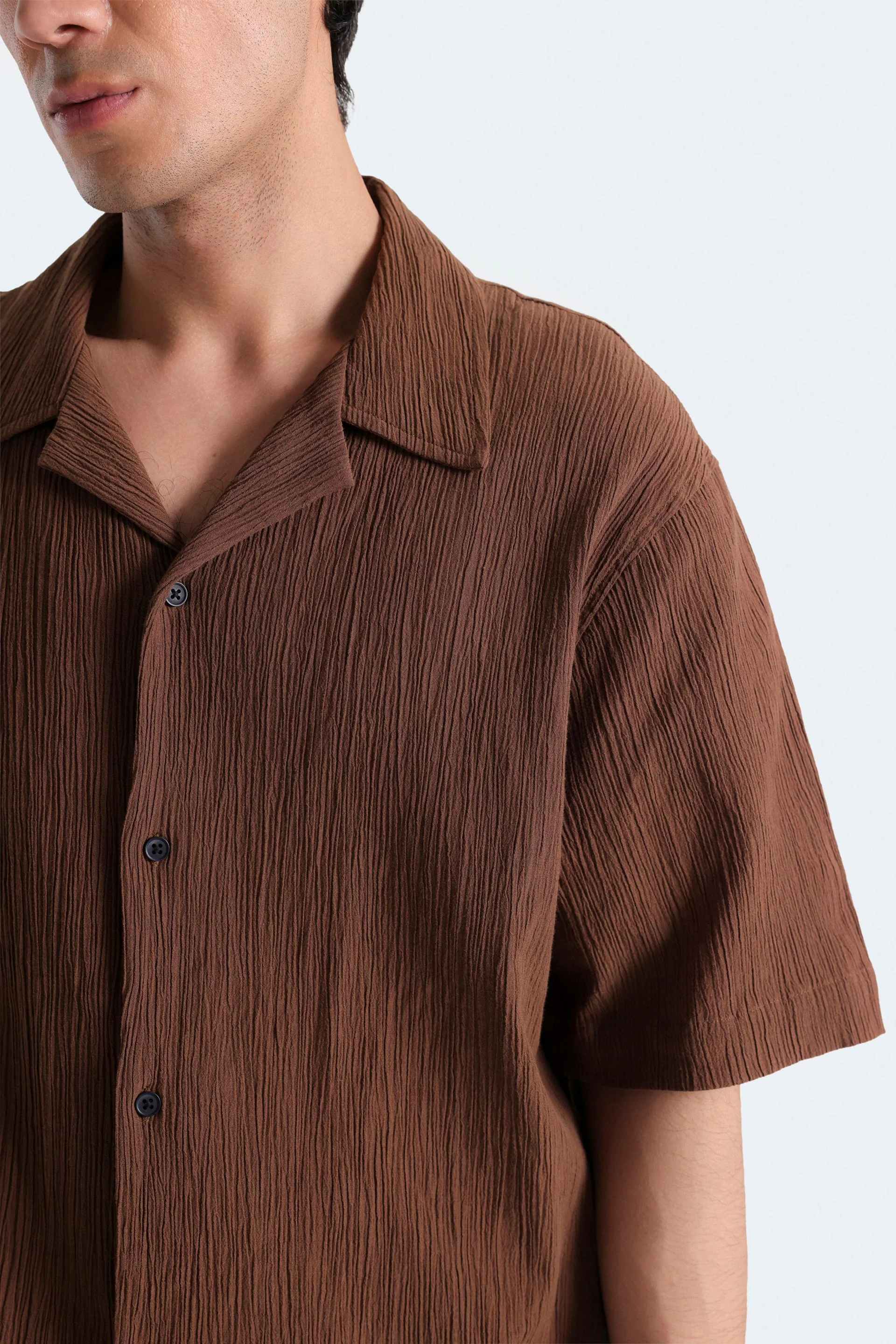Textured Resort Collar Shirt - Image 2