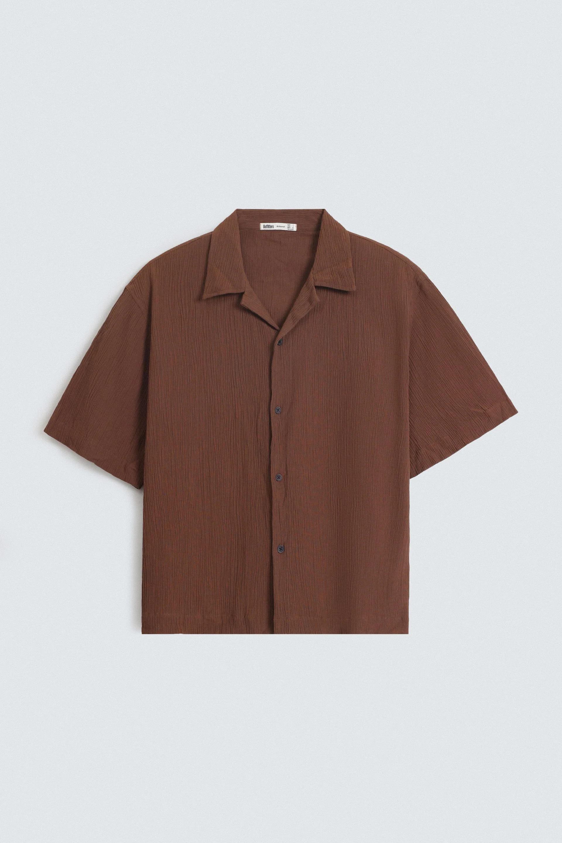 Textured Resort Collar Shirt - Image 5