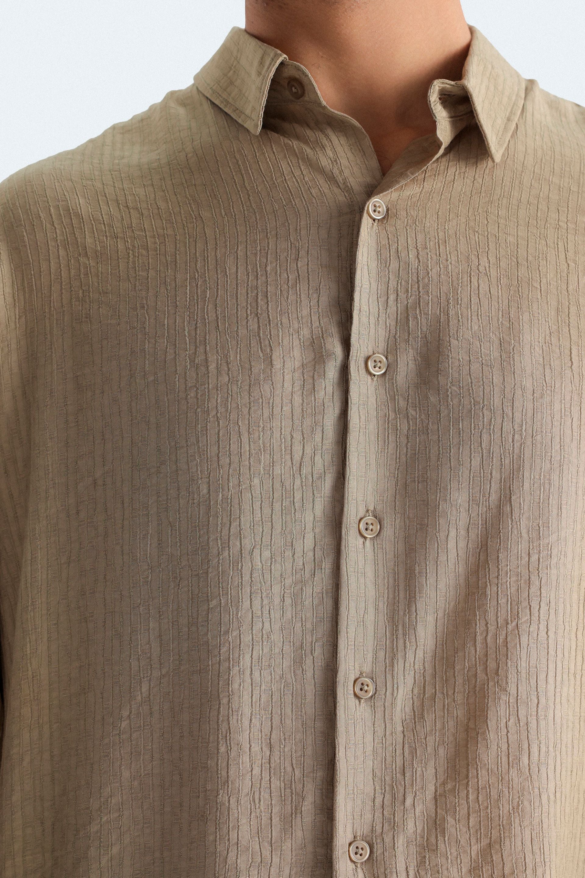 Textured Button Up Shirt - Image 9