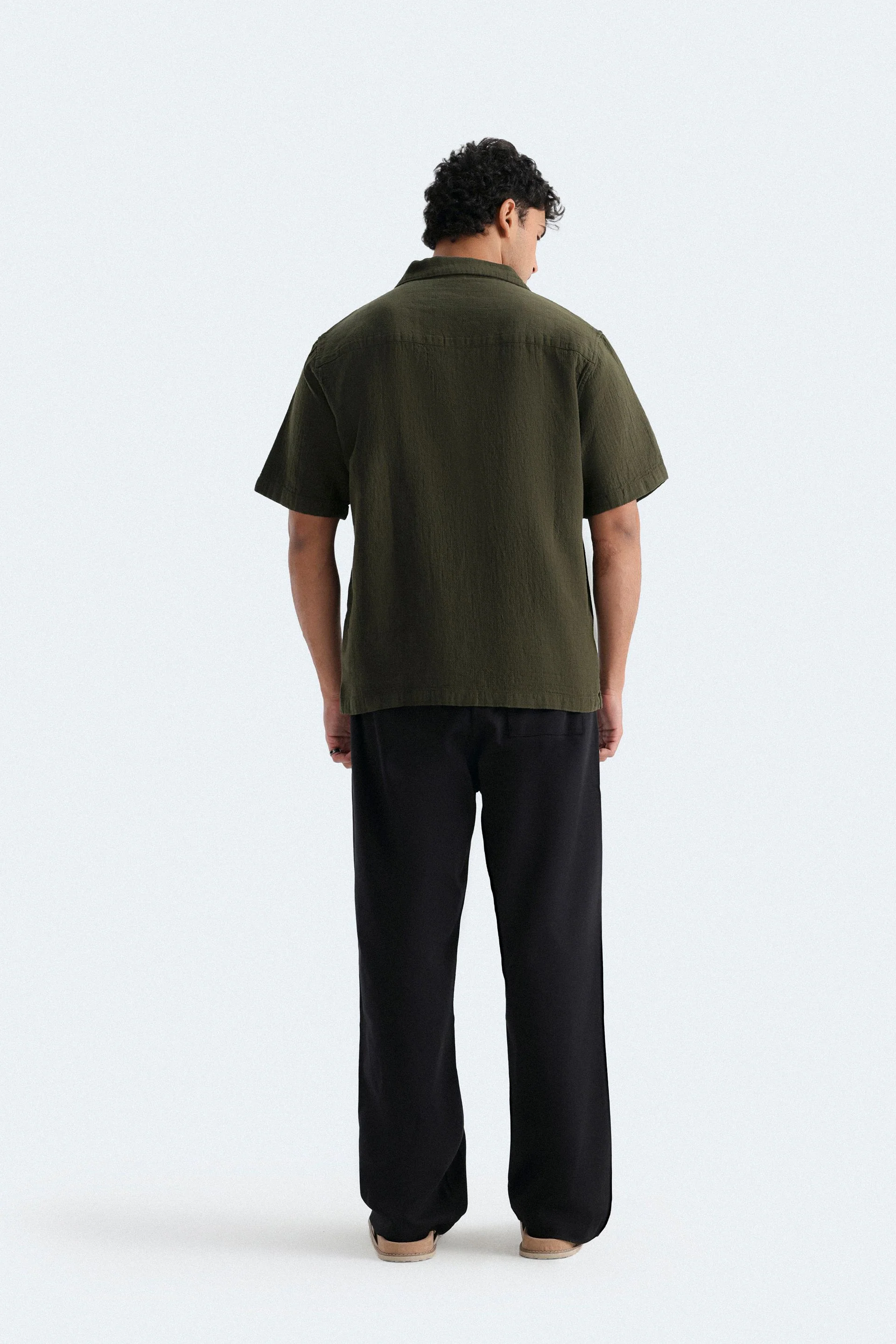 Textured Resort Collar Shirt - Image 11