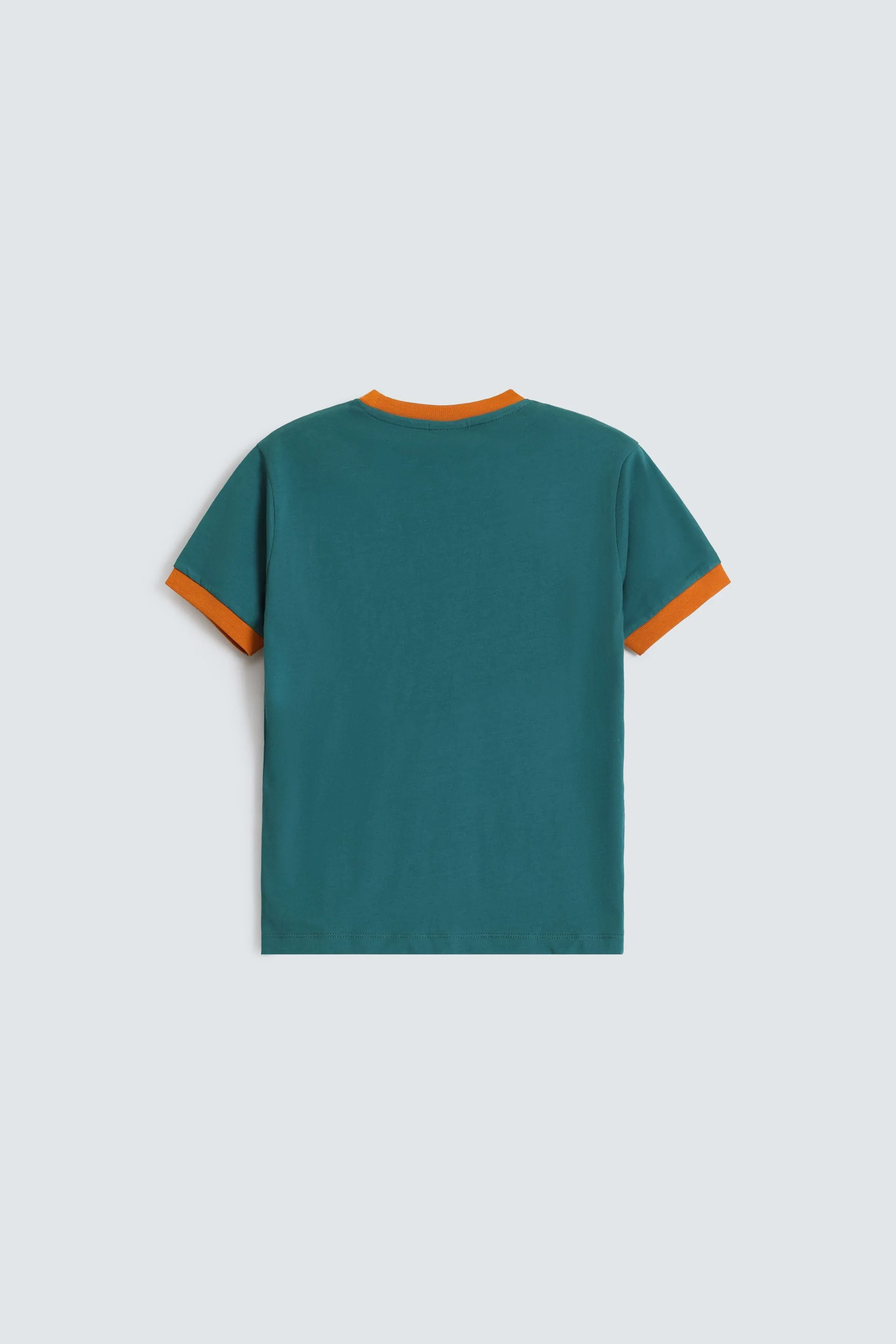 Slogan Print With Contrast Ringer T-Shirt - Image 3