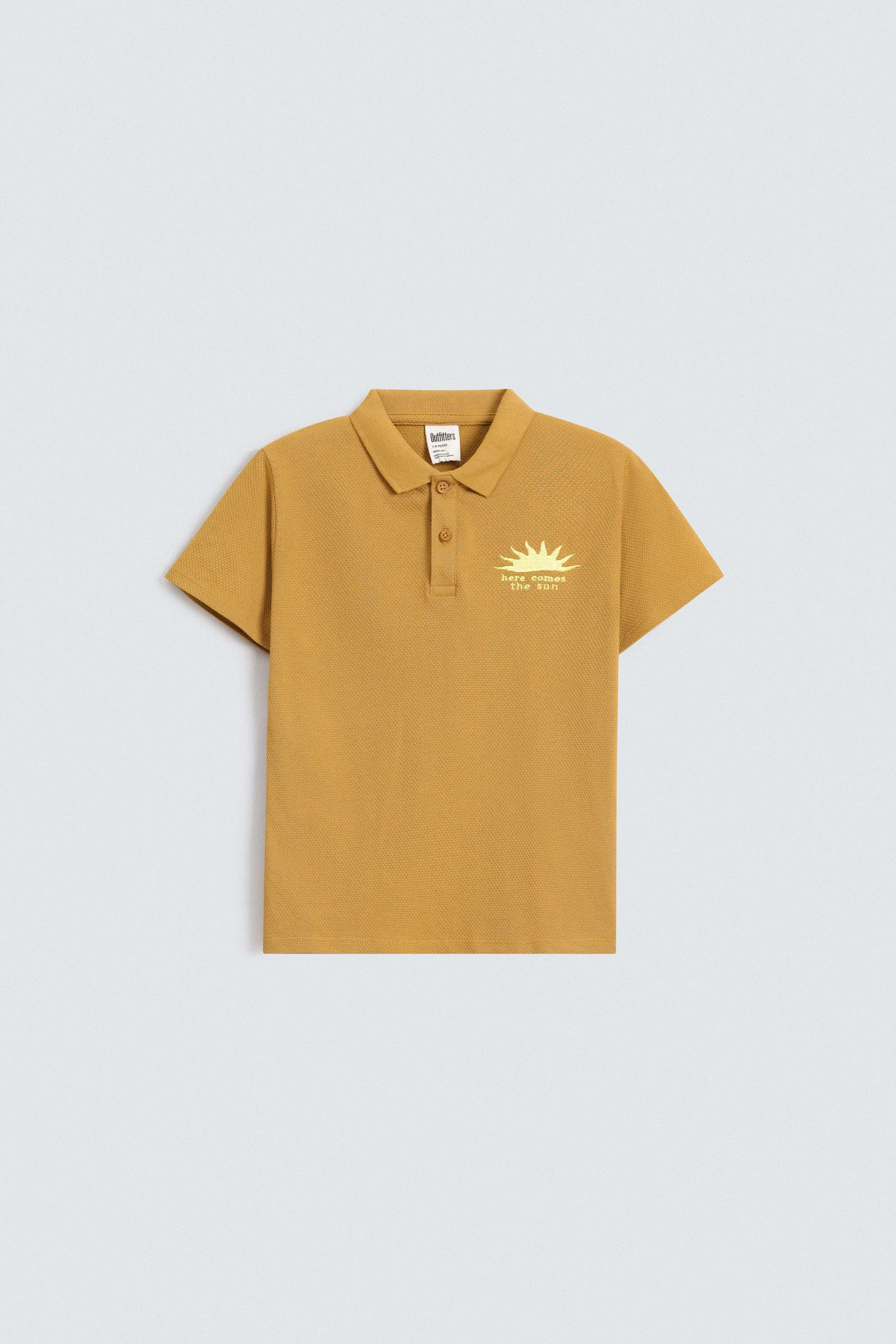 Textured Embroidered Polo Shirt - Image 7
