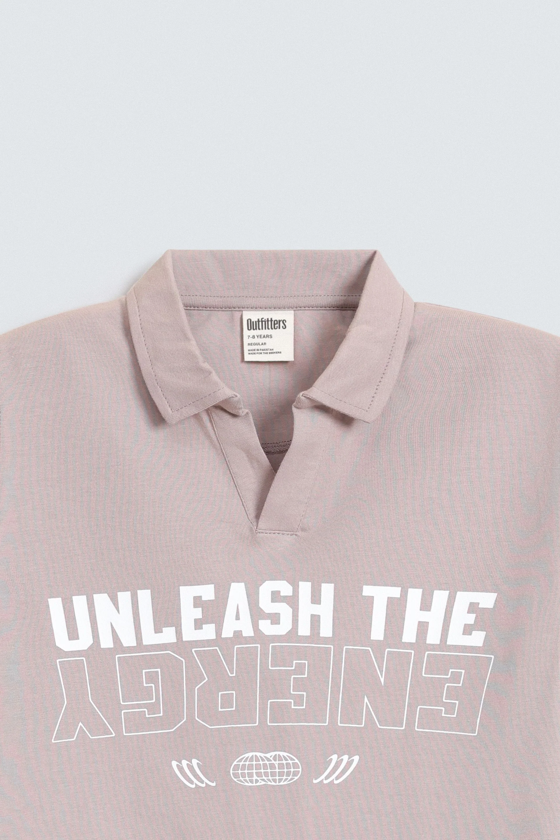 Slogan Print Polo Shirt - Image 2