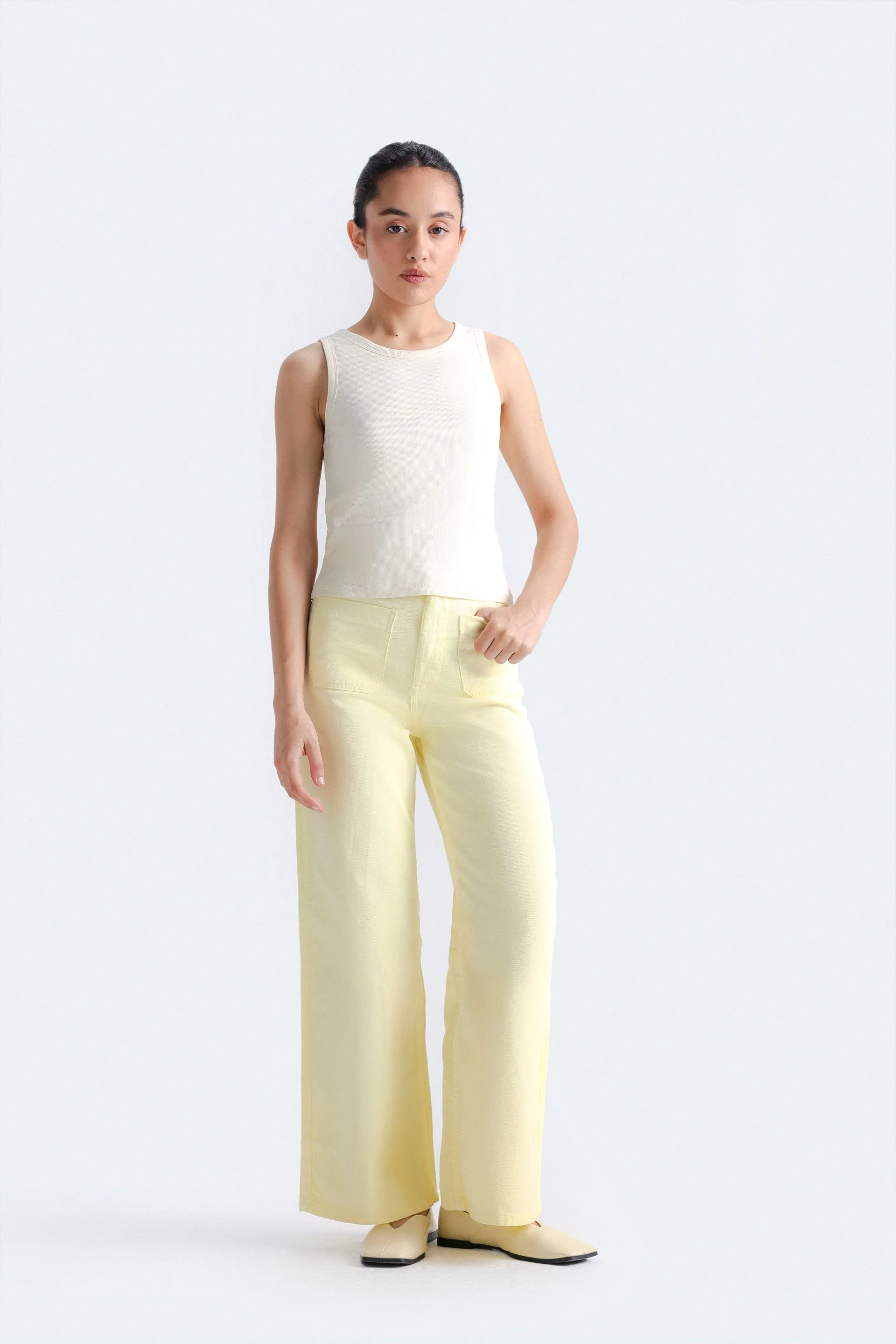 Scoop Neck Ribbed Tank Top - Image 15