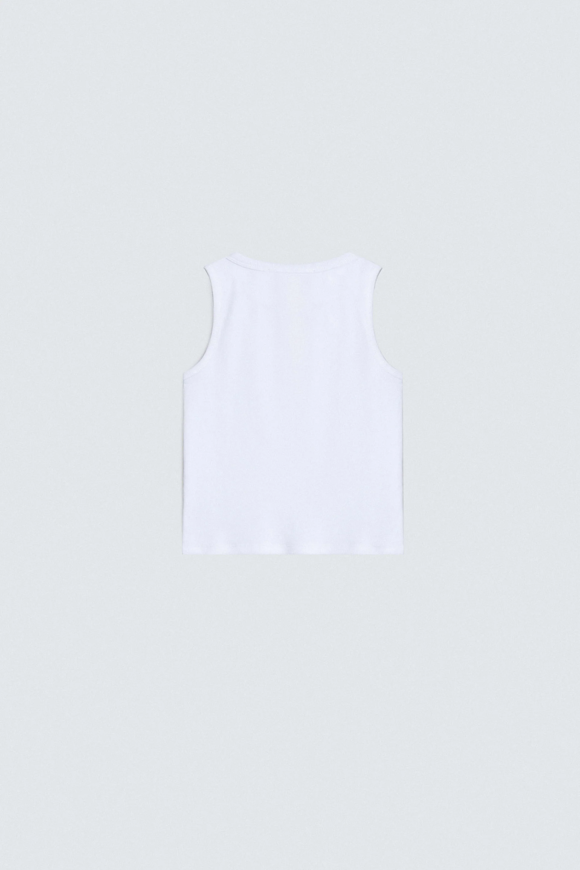 Cropped Ribbed Tank Top - Image 14