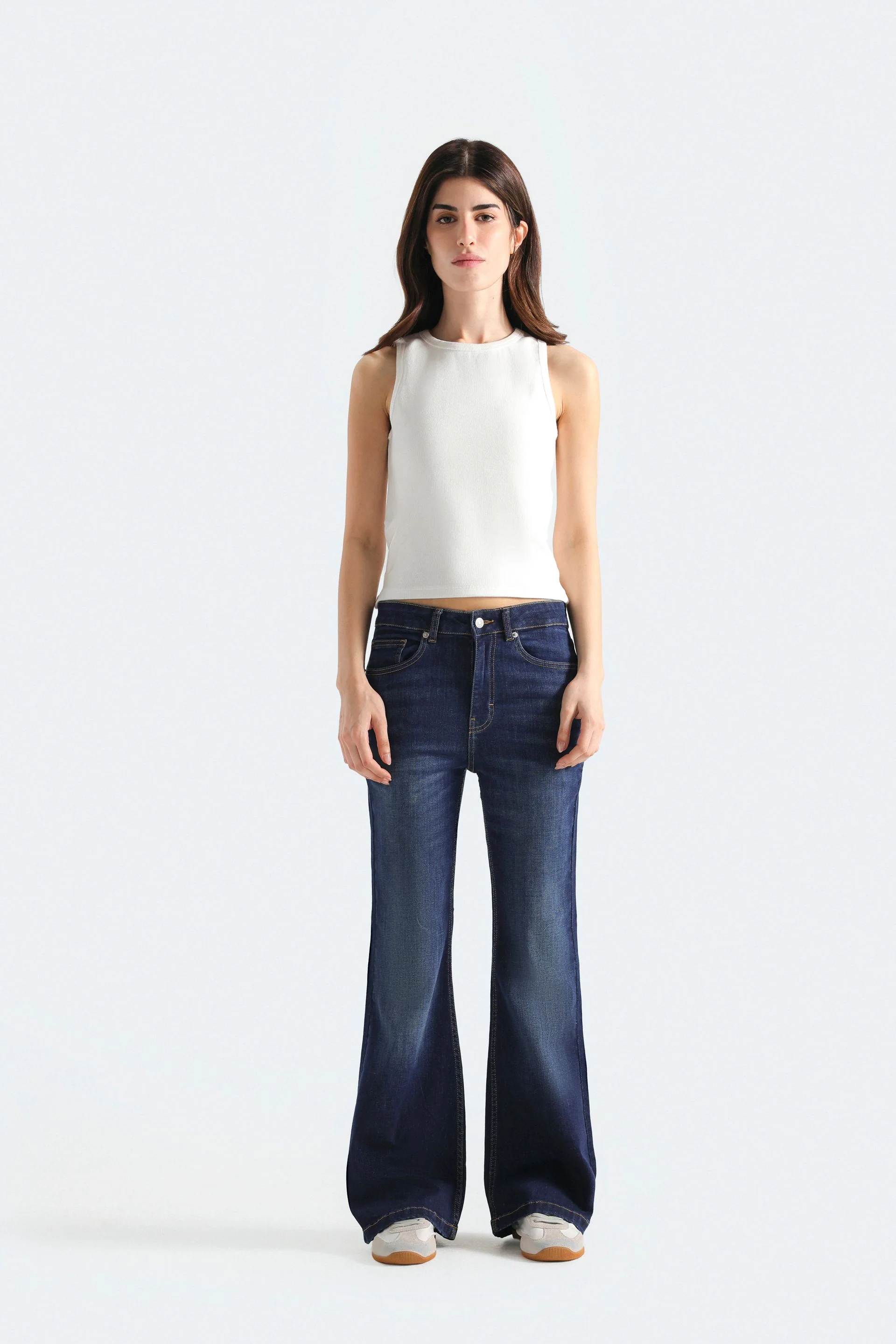 Cropped Ribbed Tank Top - Image 15