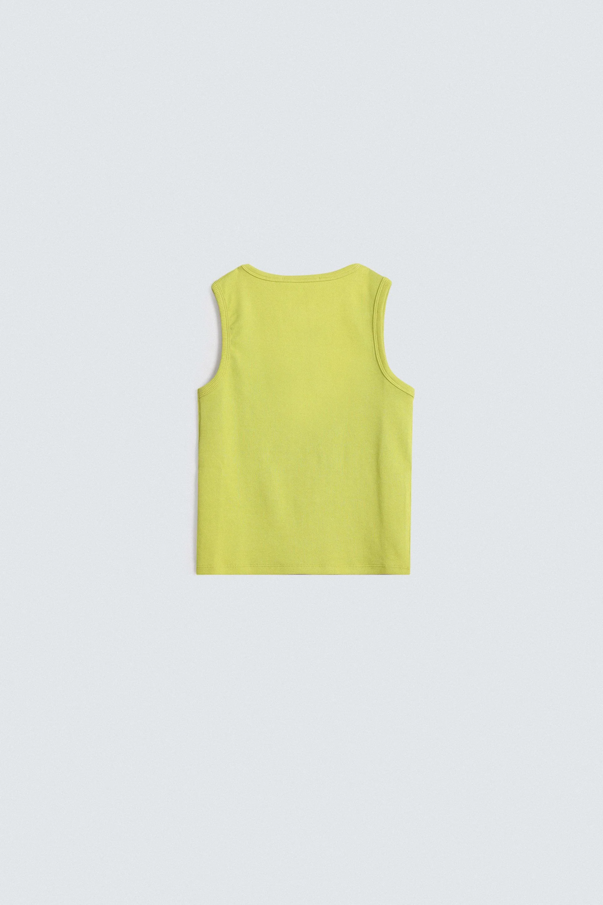Cropped Ribbed Tank Top - Image 7