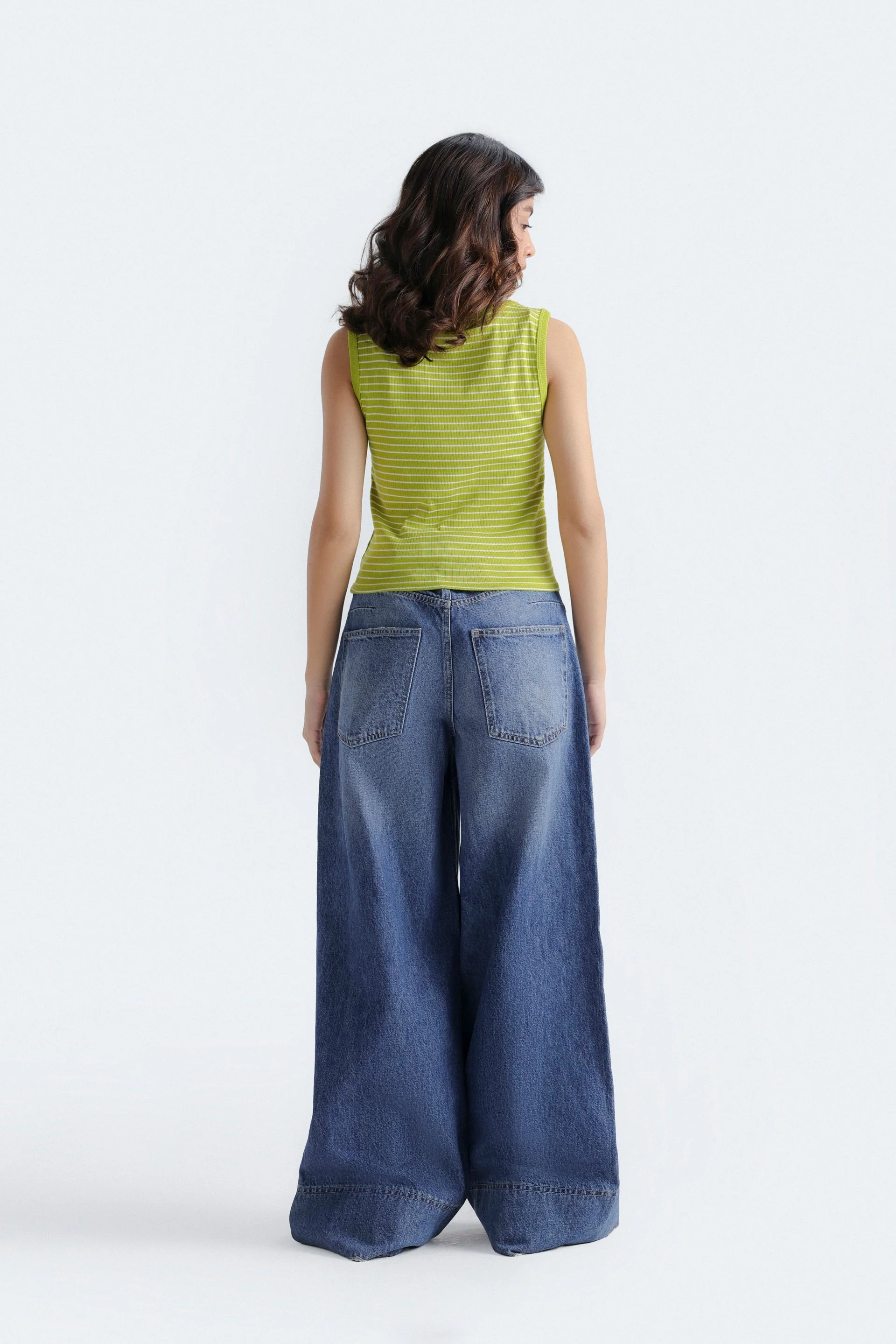 Cropped Striped Tank Top - Image 11