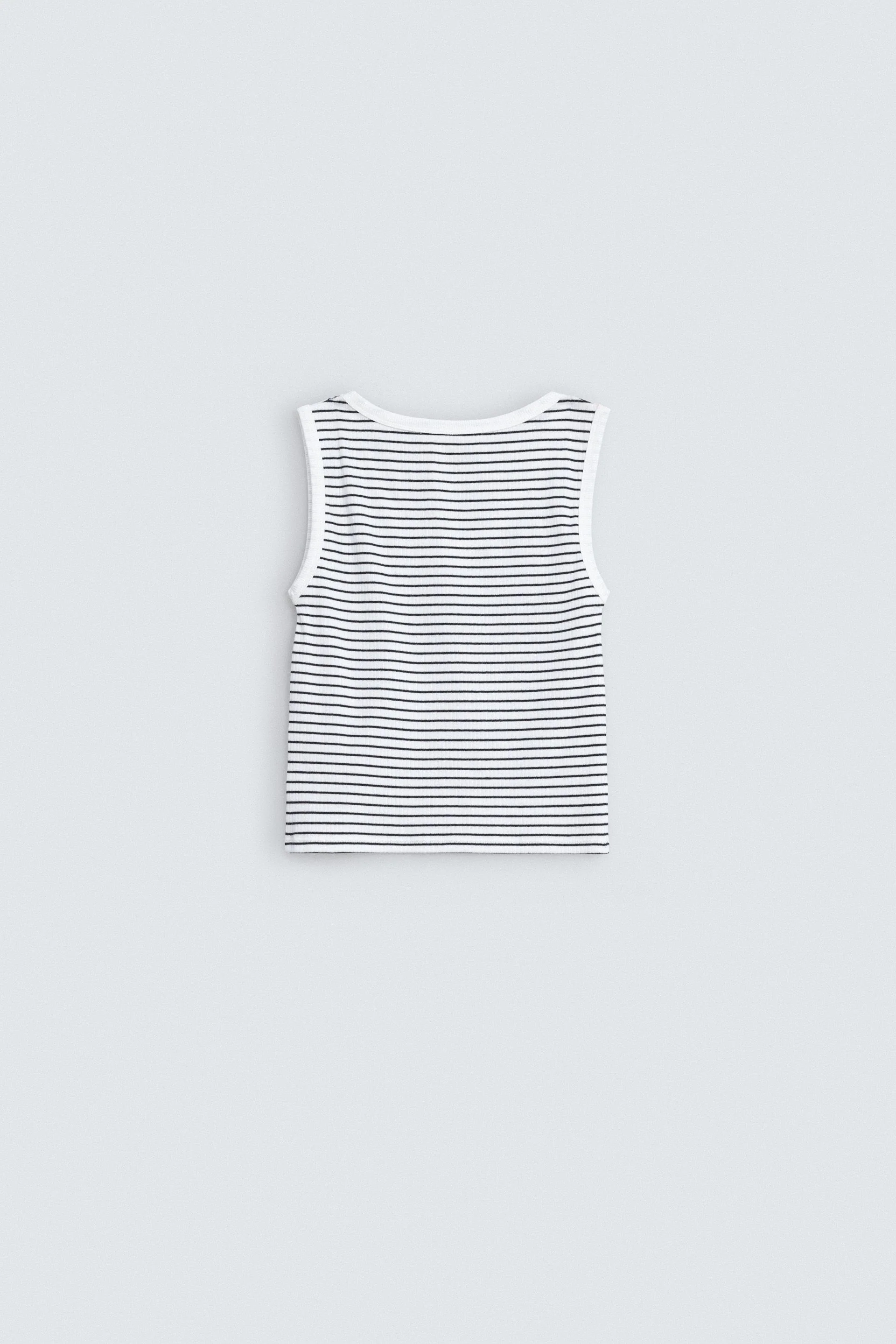 Cropped Striped Tank Top - Image 7