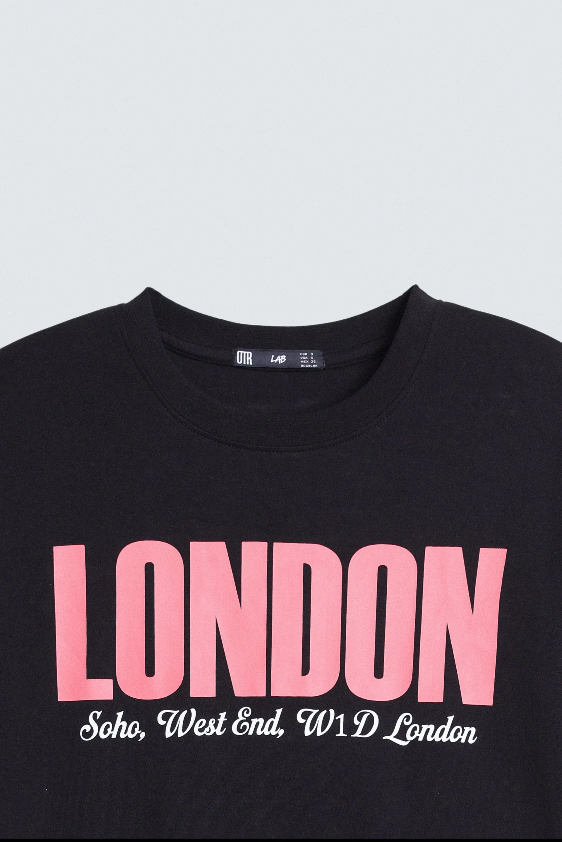 Cropped Slogan Print T-Shirt - Image 6