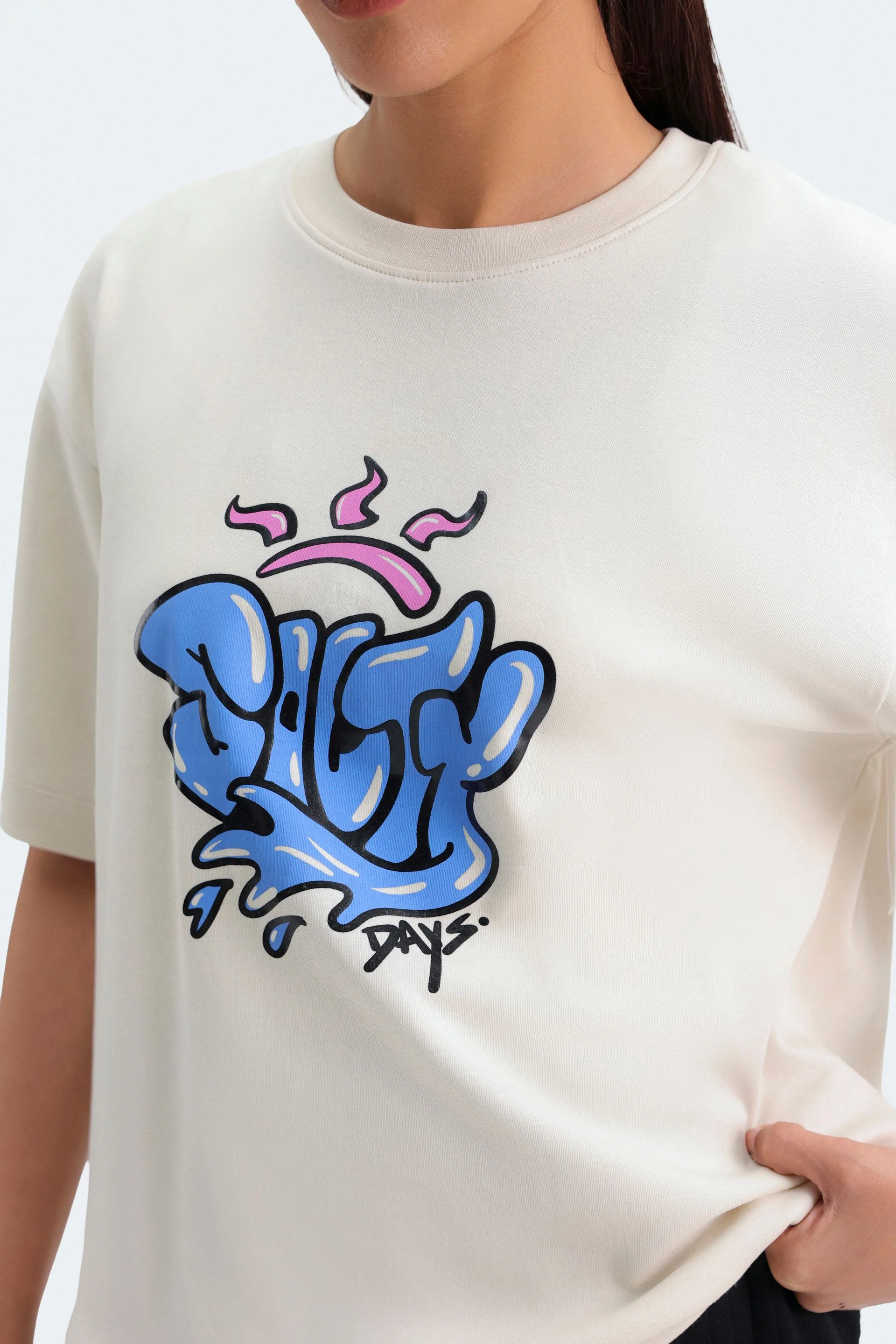 Slogan Print T-Shirt - Image 2