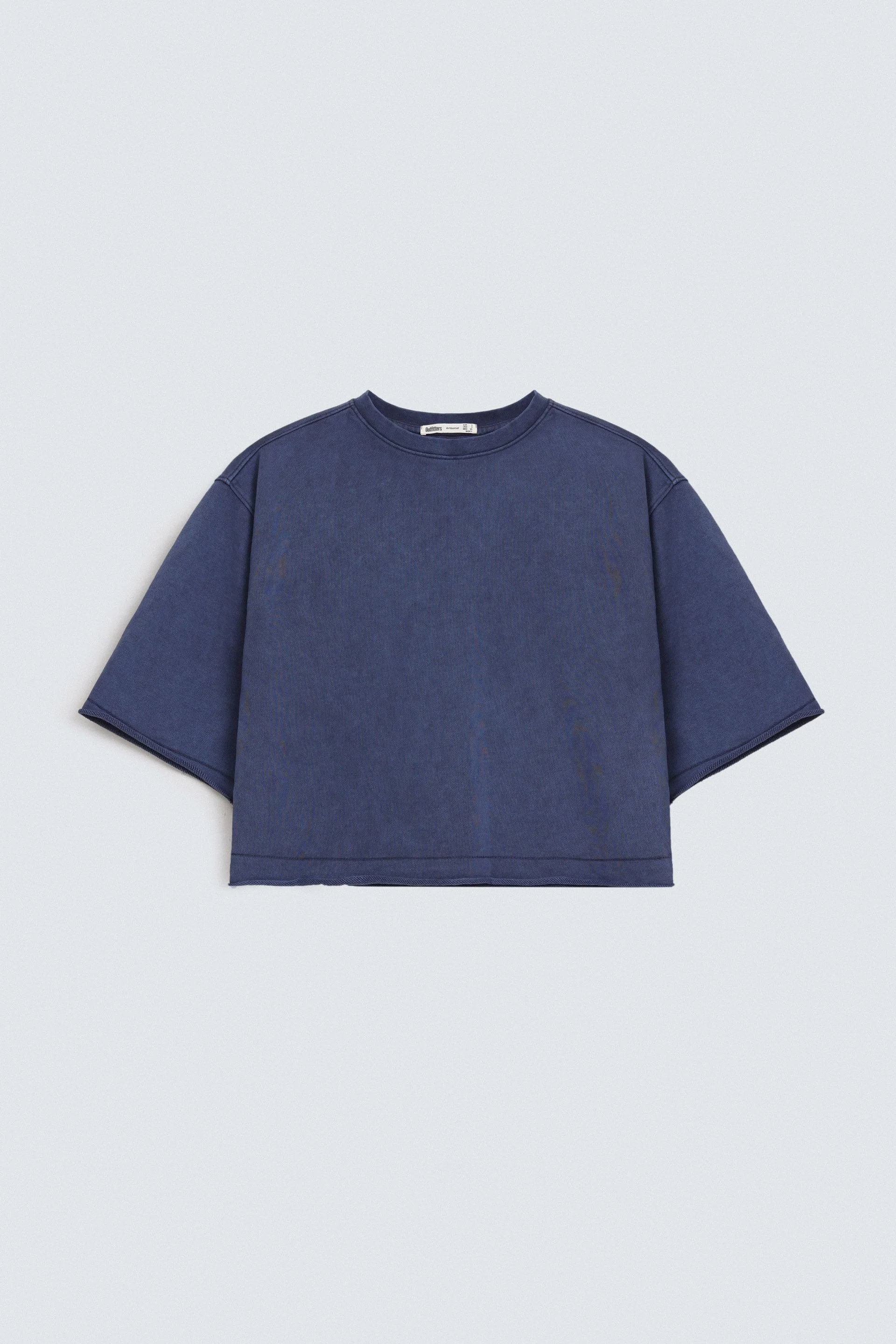 Cropped Washed Effect T-Shirt - Image 13