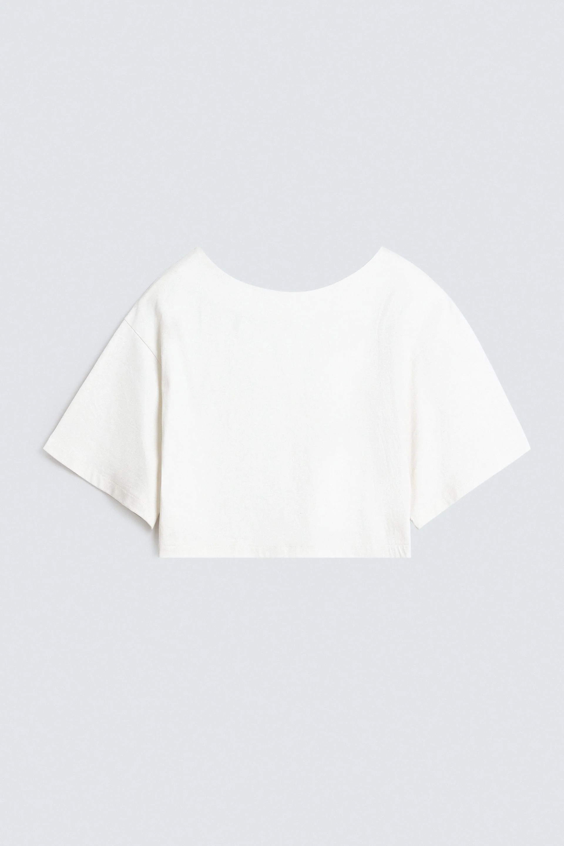 Super Cropped Boat Neck T-Shirt - Image 12