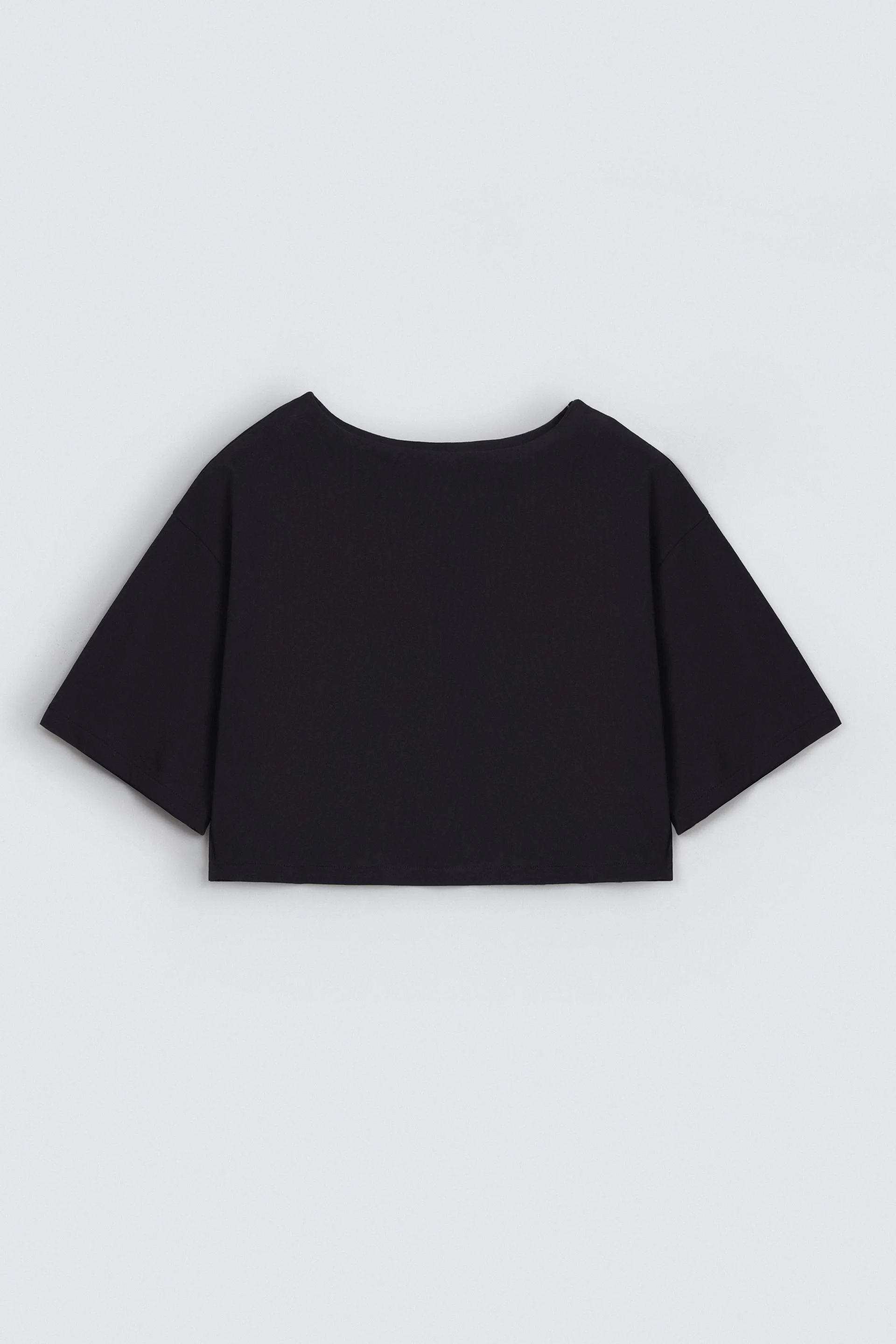 Super Cropped Boat Neck T-Shirt - Image 5
