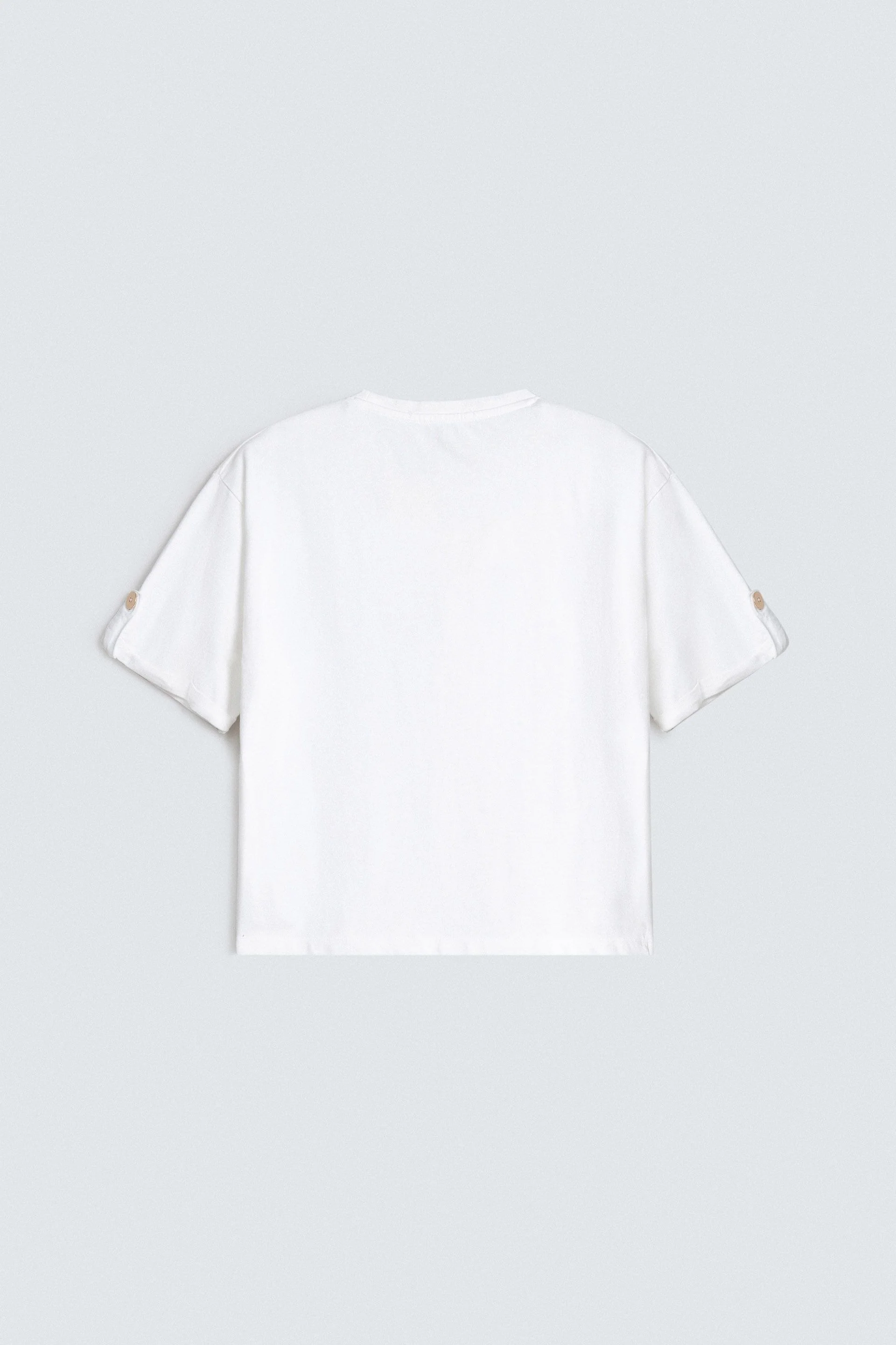 T-Shirt With Button Tab Detail - Image 14