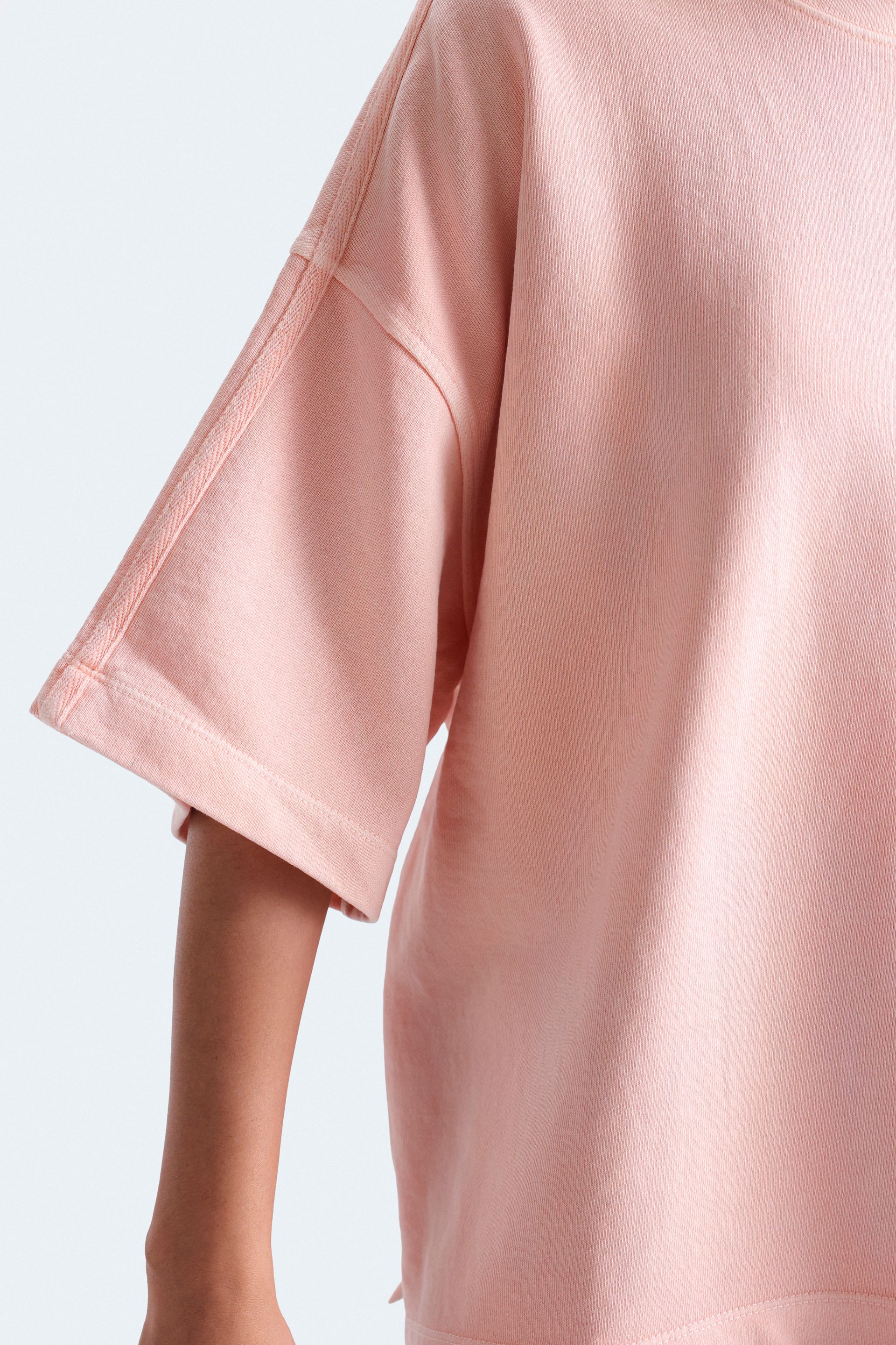Crew Neck T-Shirt With Side Slit - Image 2