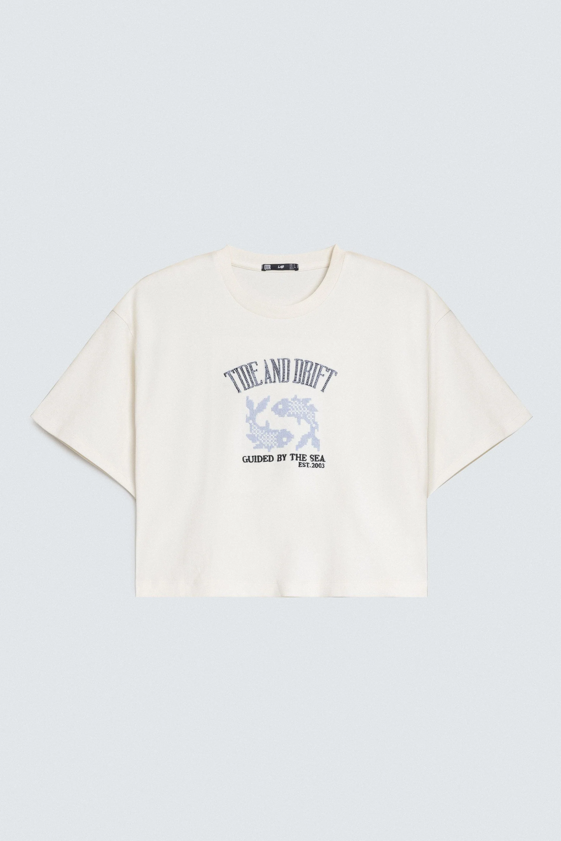 Super Cropped Embroidered T-Shirt - Image 5