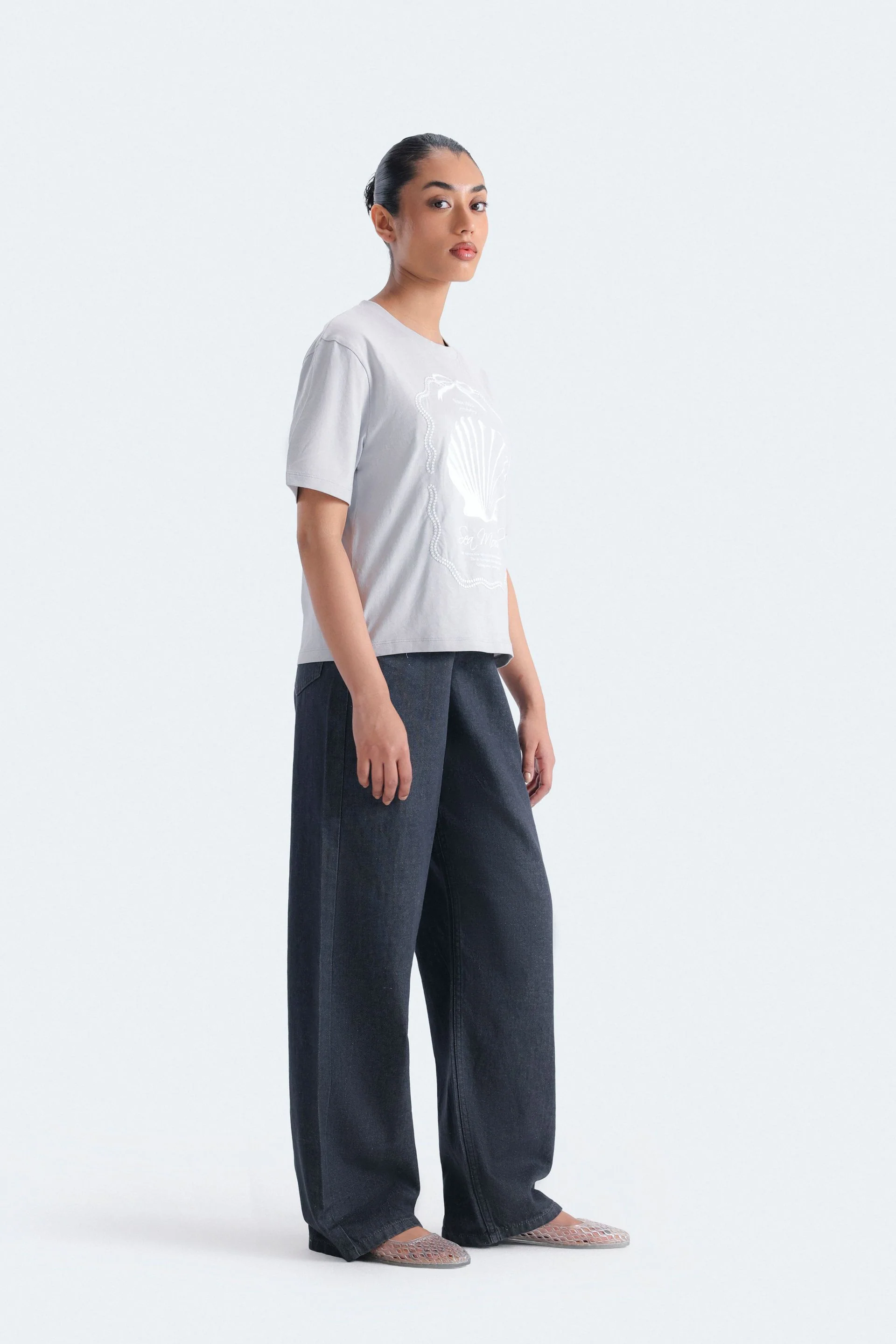 Cropped Embroidered T-Shirt - Image 3