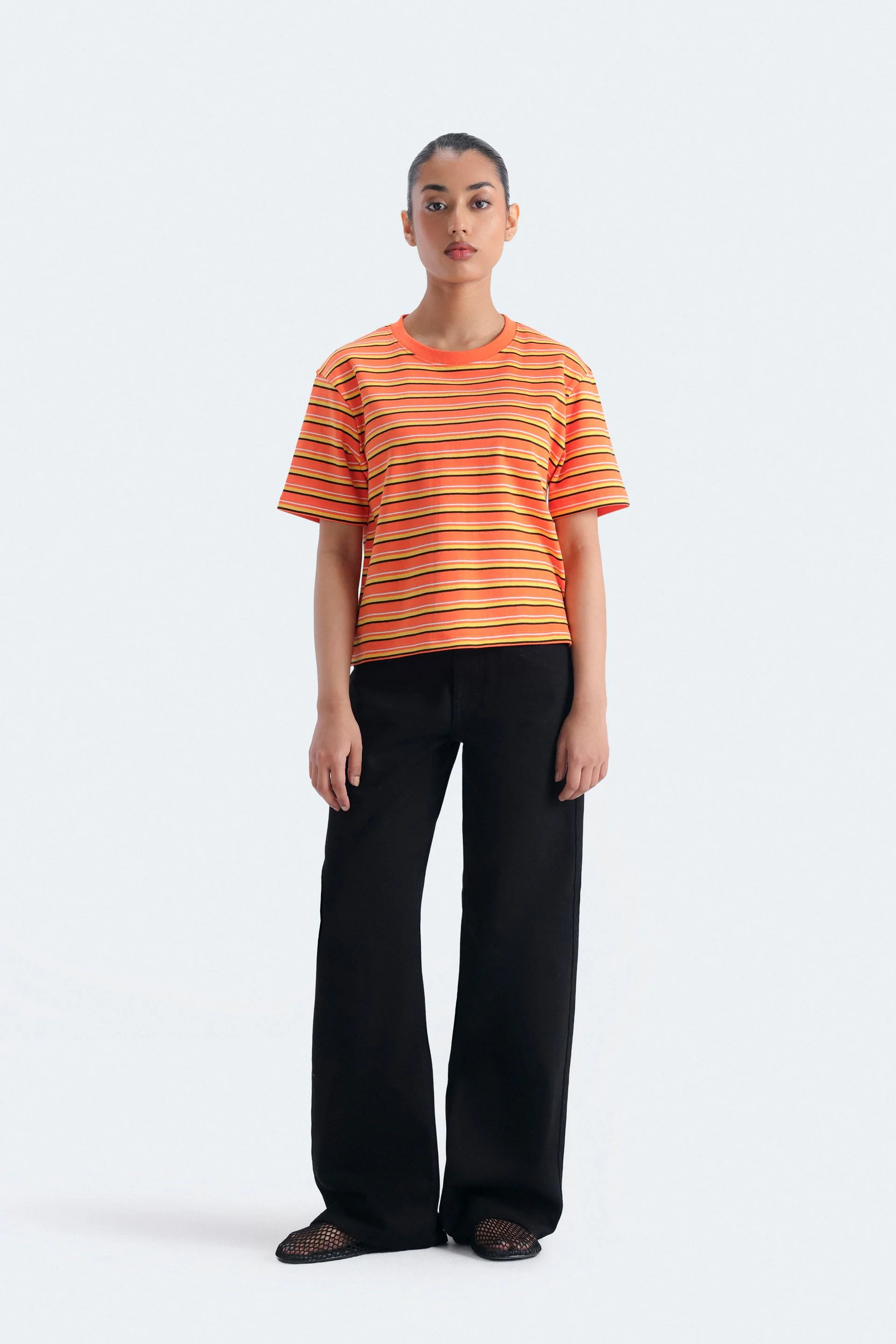 Cropped Stripped T-Shirt
