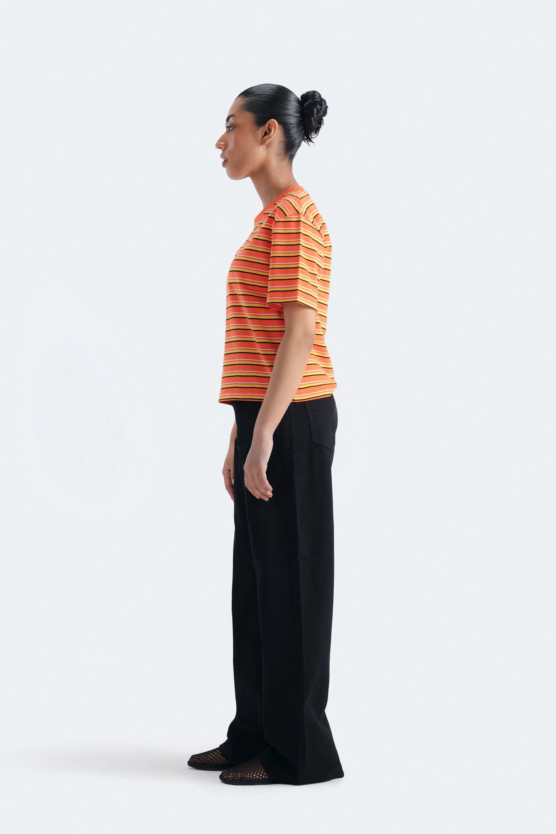 Cropped Stripped T-Shirt - Image 3