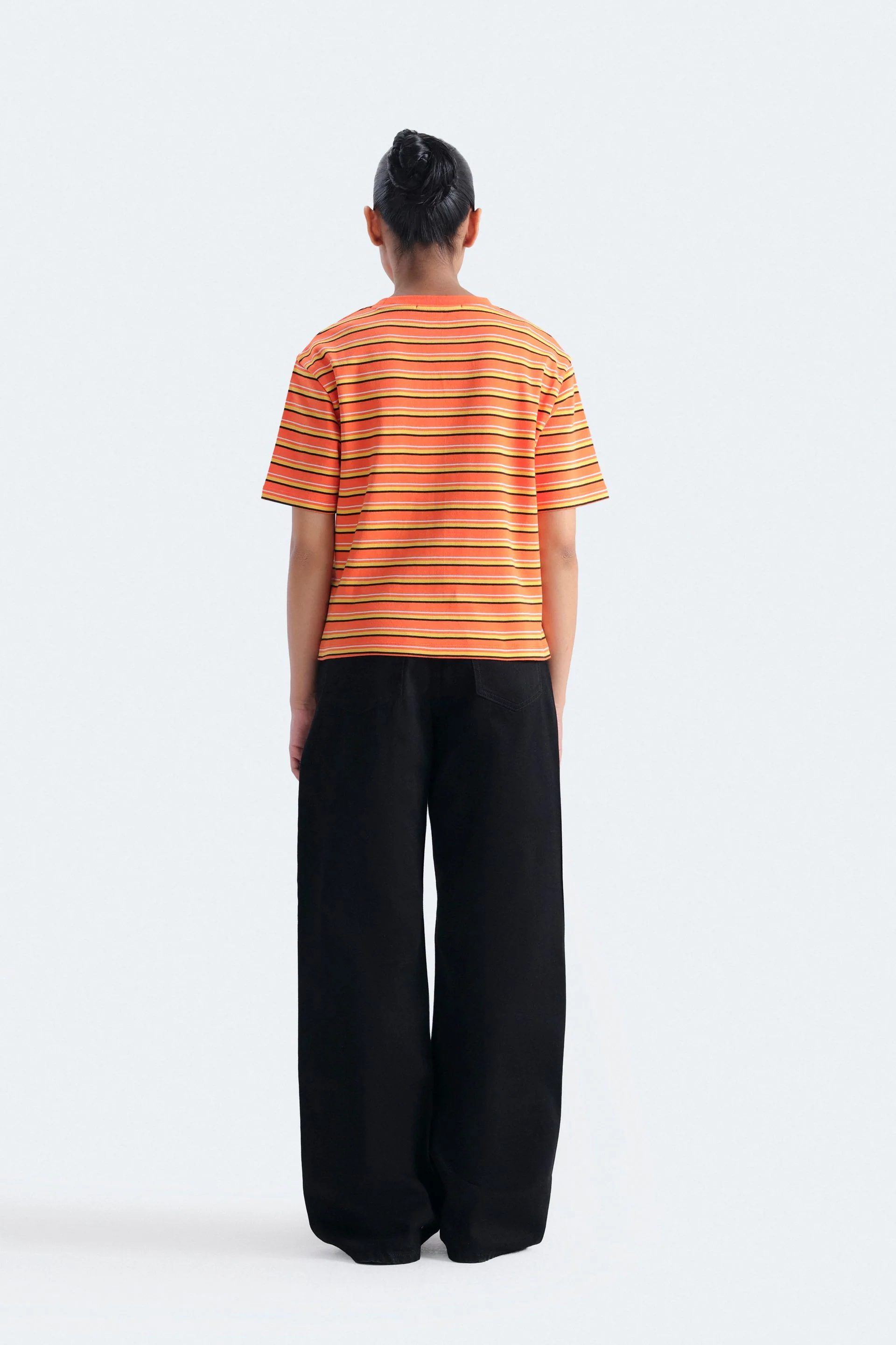 Cropped Stripped T-Shirt - Image 4