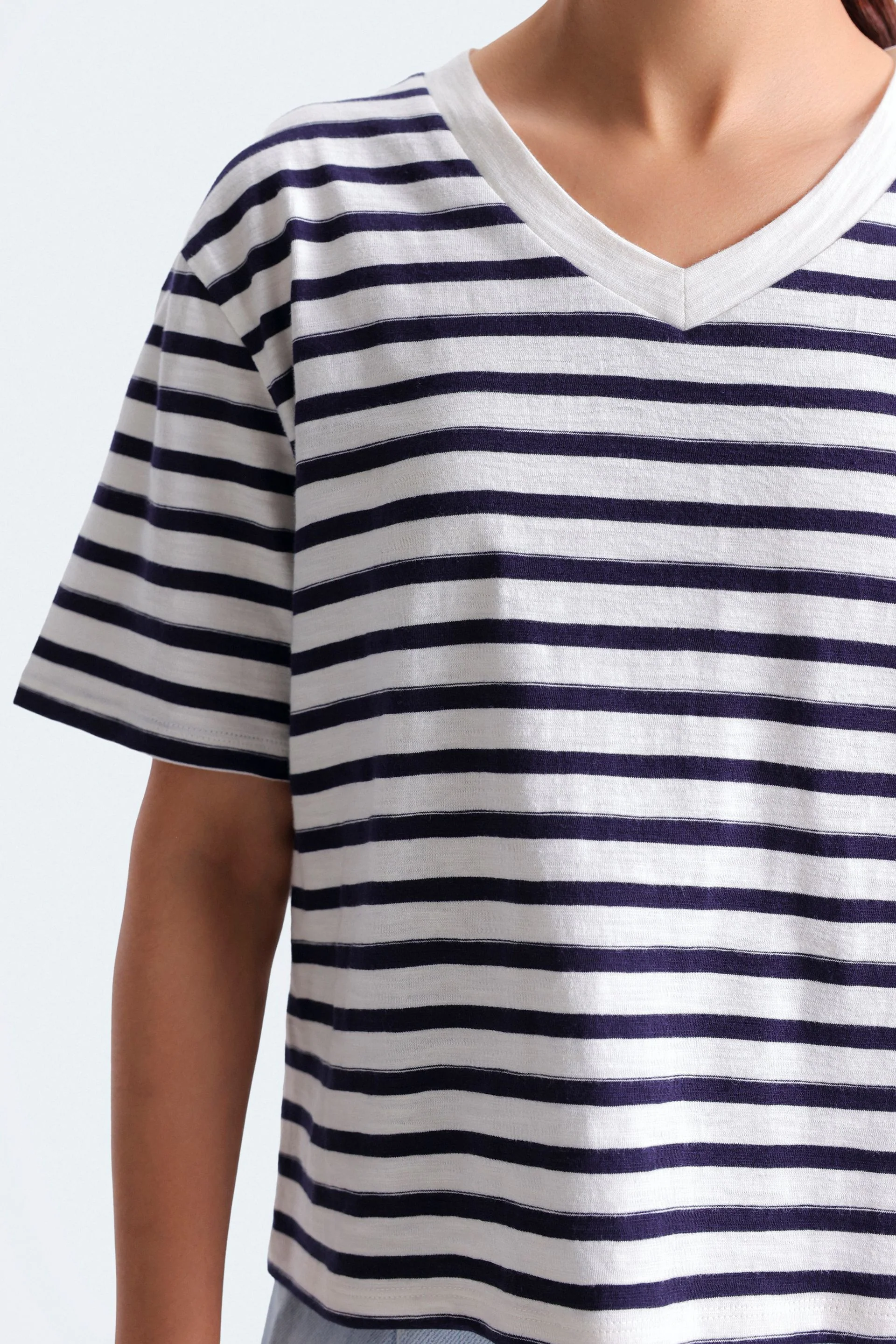 Cropped Stripped T-Shirt - Image 2