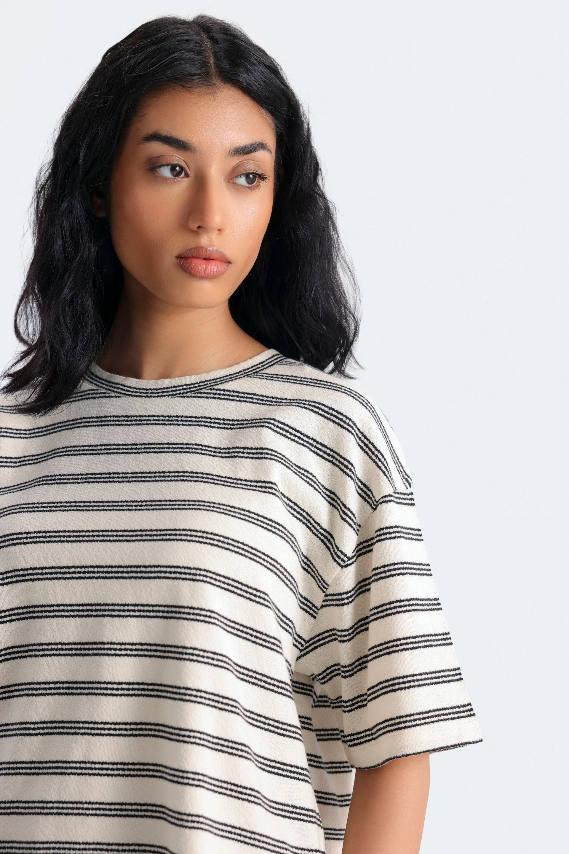 Cropped Striped T-Shirt - Image 2