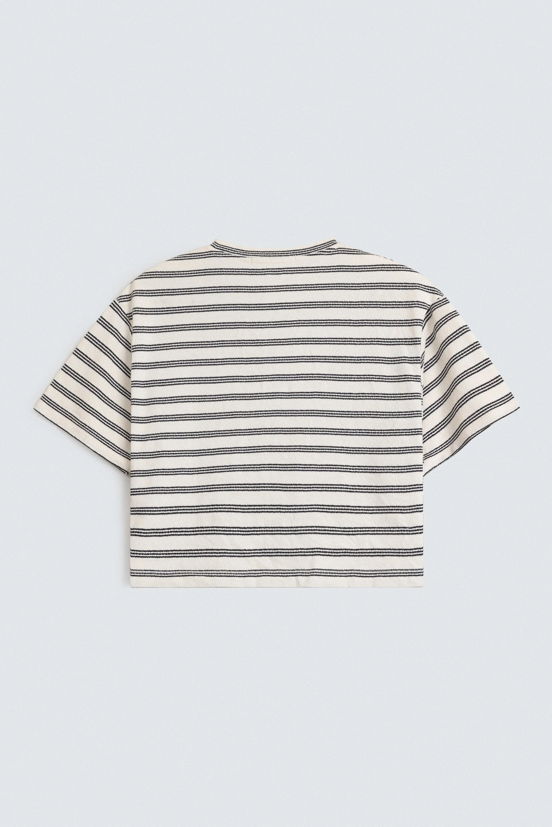 Cropped Striped T-Shirt - Image 8