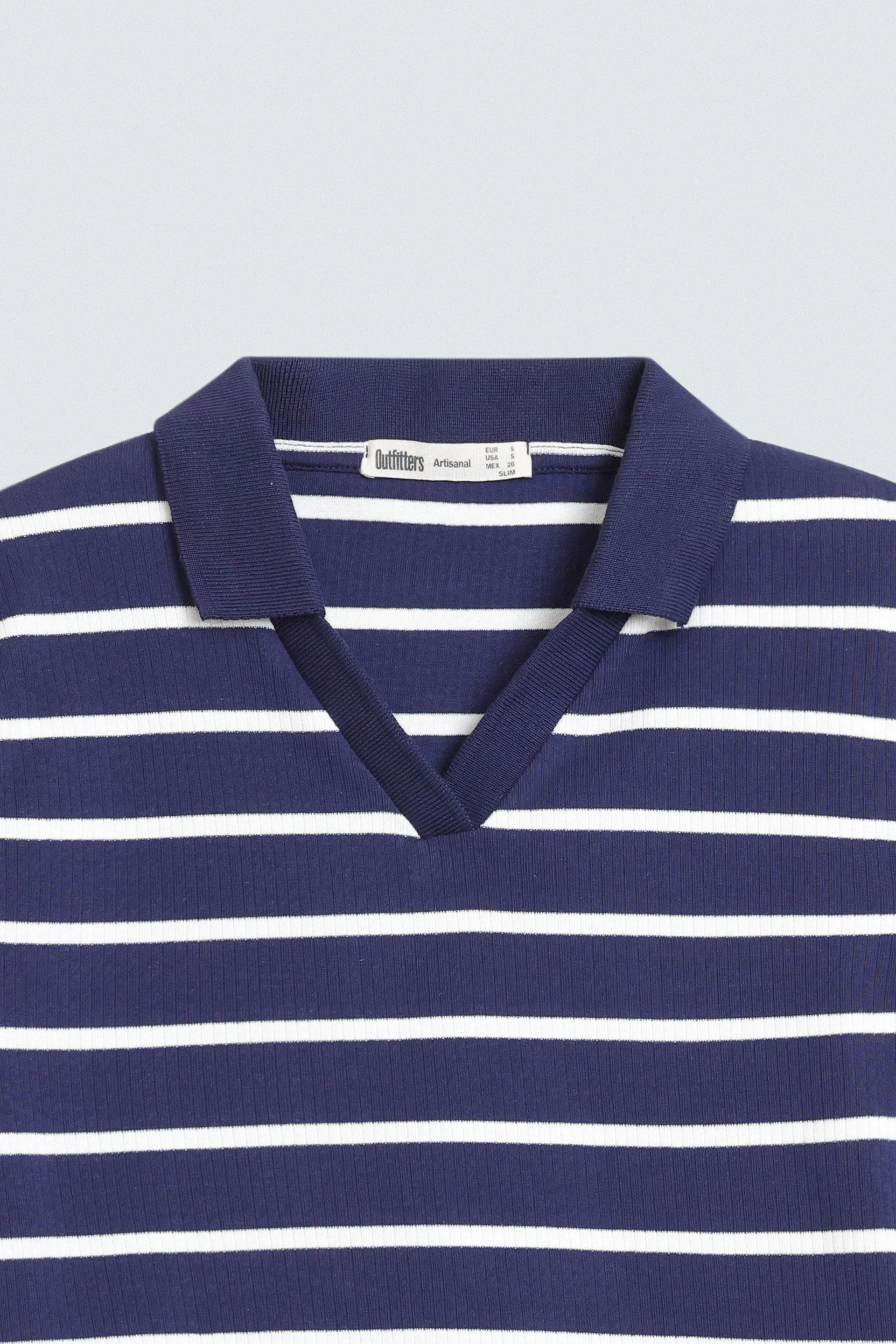 Cropped Ribbed Polo Shirt - Image 6