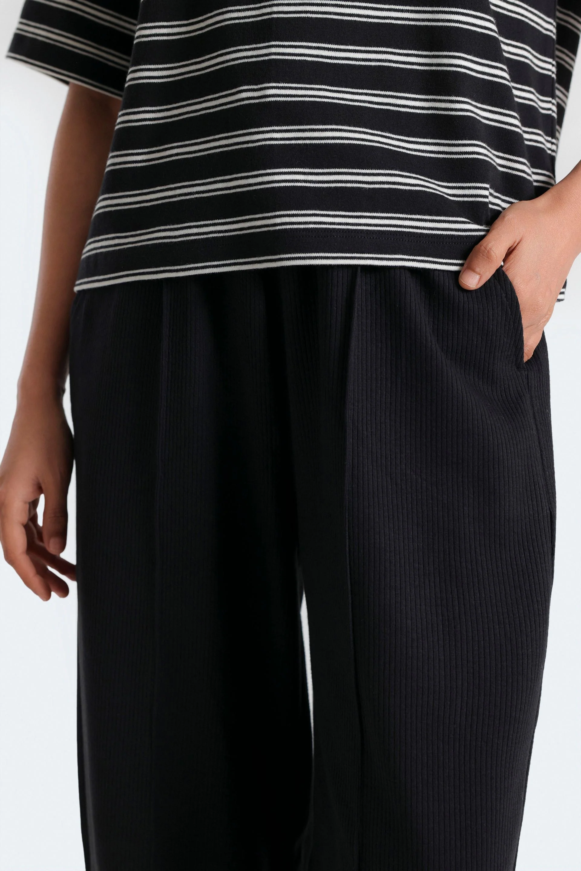 Wide Leg Knit Trousers - Image 2