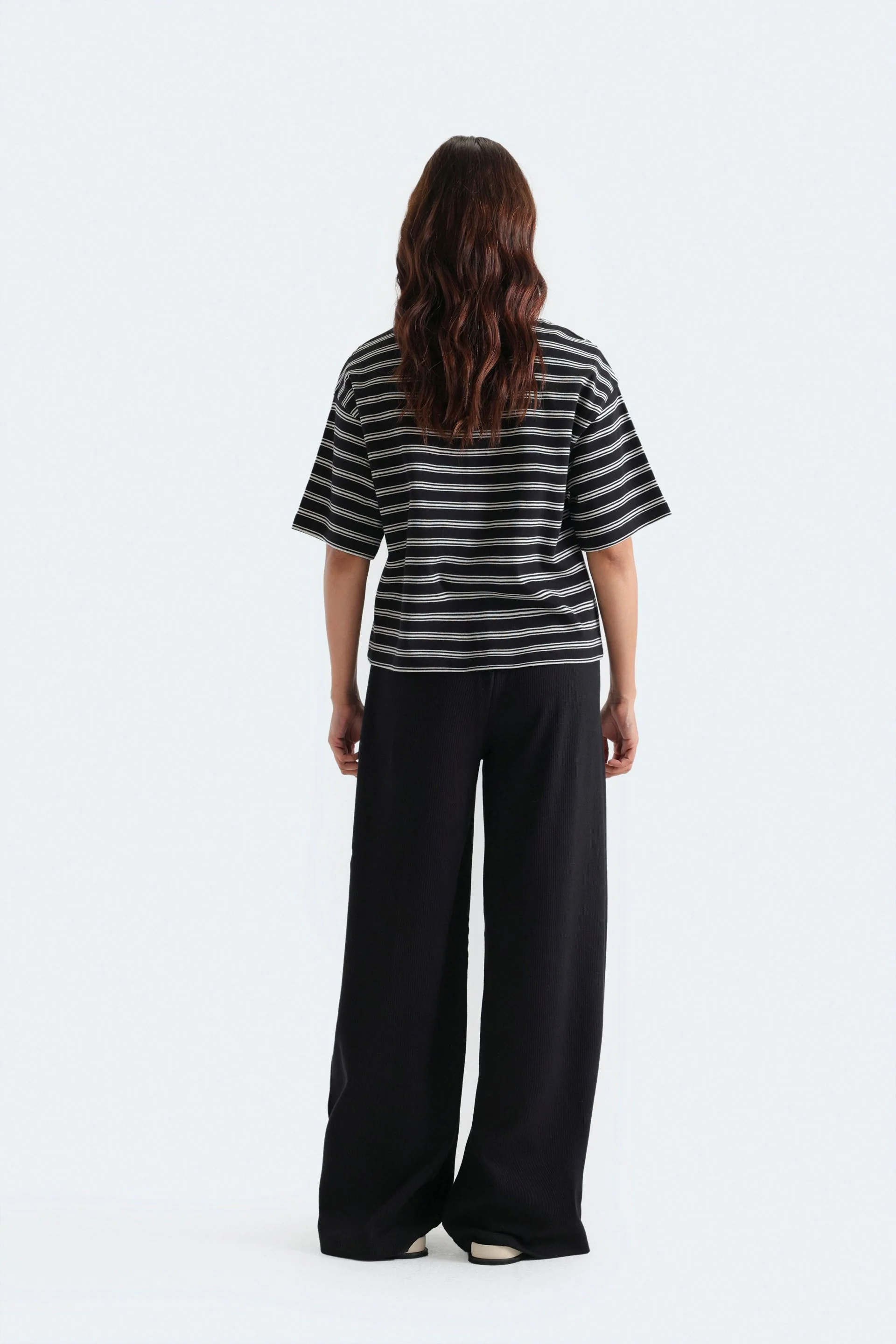 Wide Leg Knit Trousers - Image 4