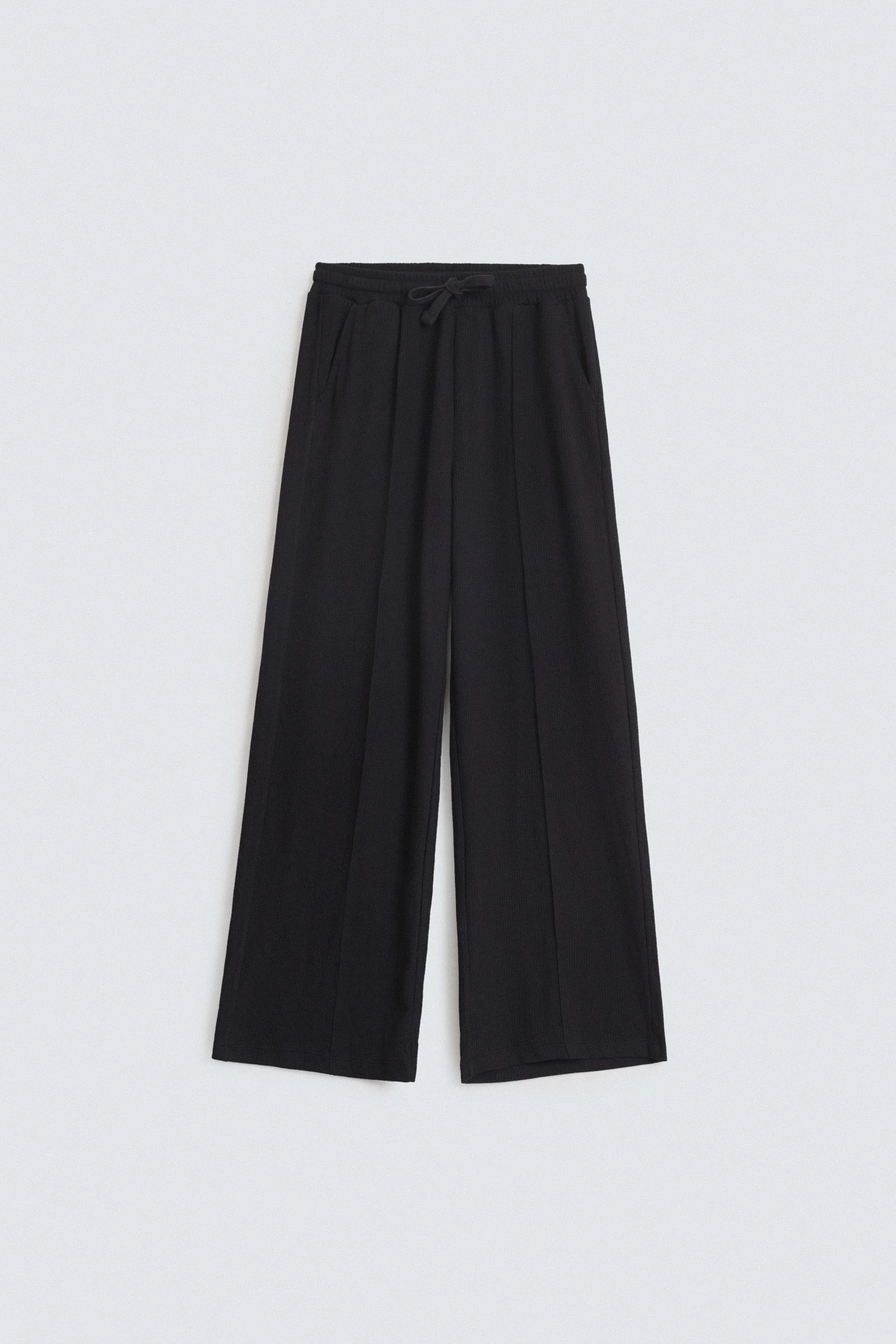 Wide Leg Knit Trousers - Image 5