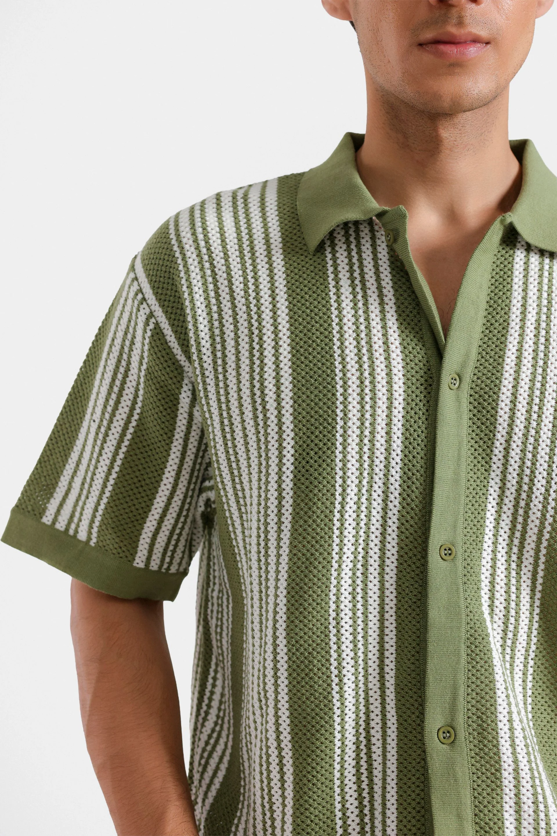 Knitted Striped Shirt - Image 2