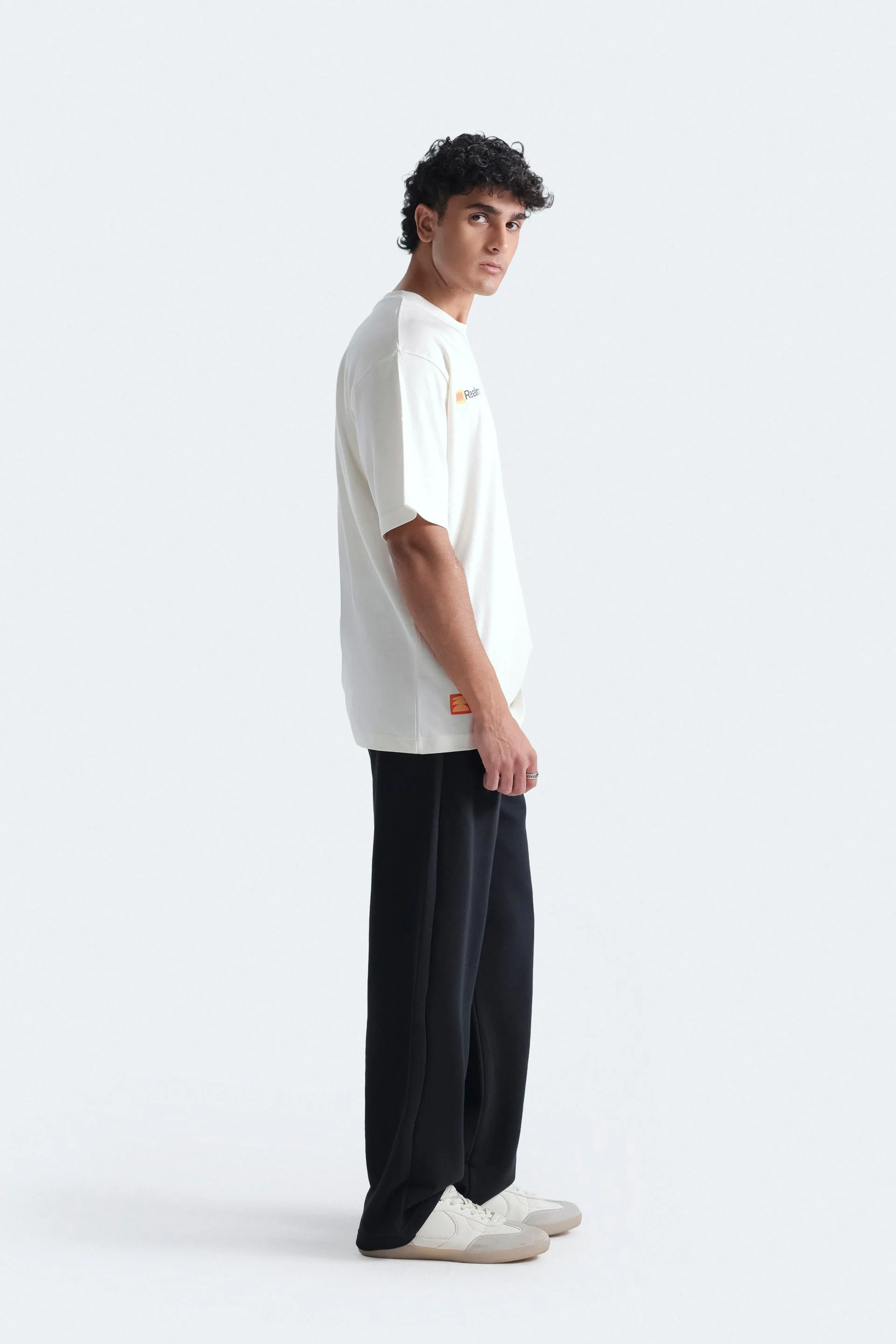 Slogan Print T-Shirt With Label Patch - Image 3