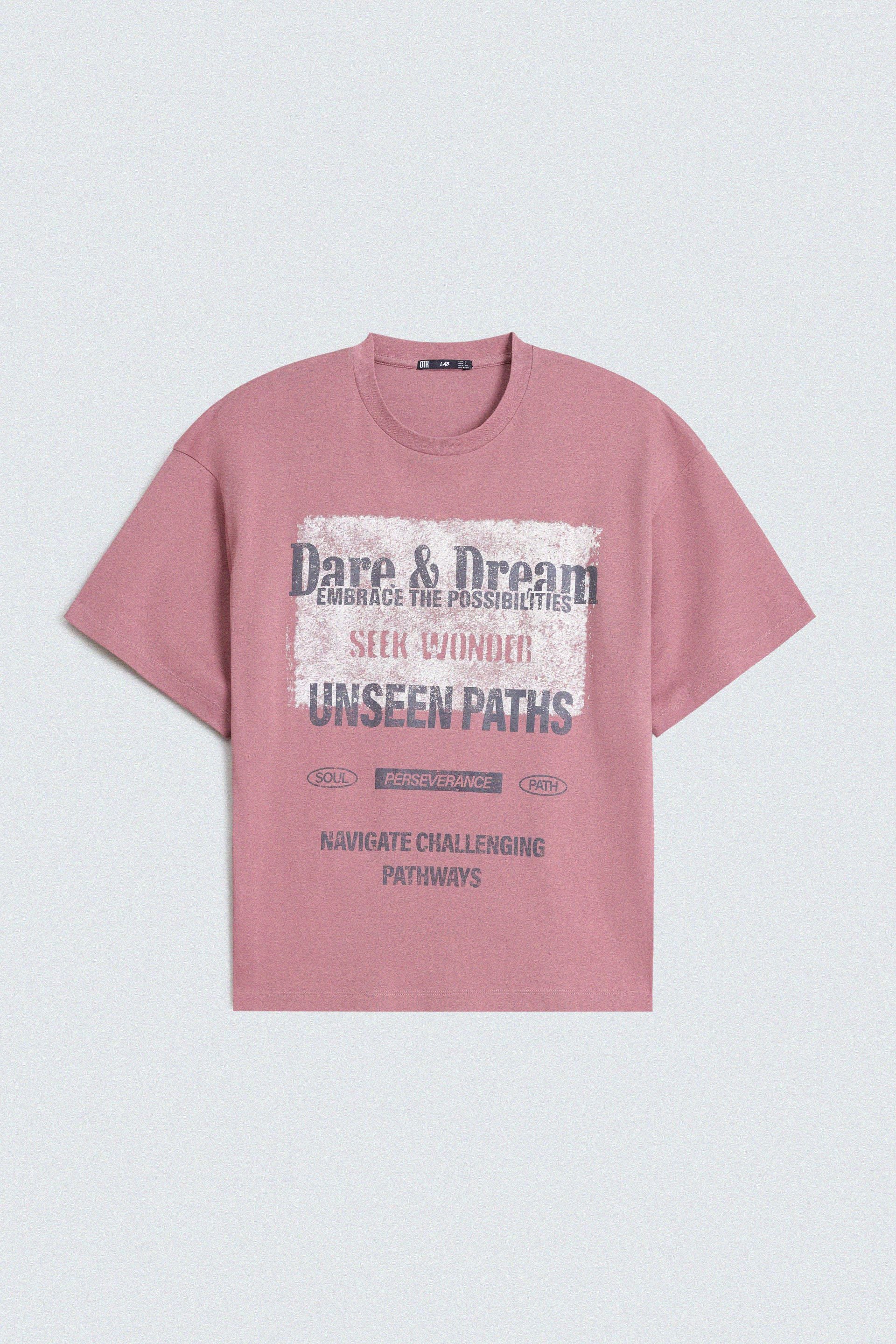 Slogan Print T-Shirt With Label Patch - Image 5