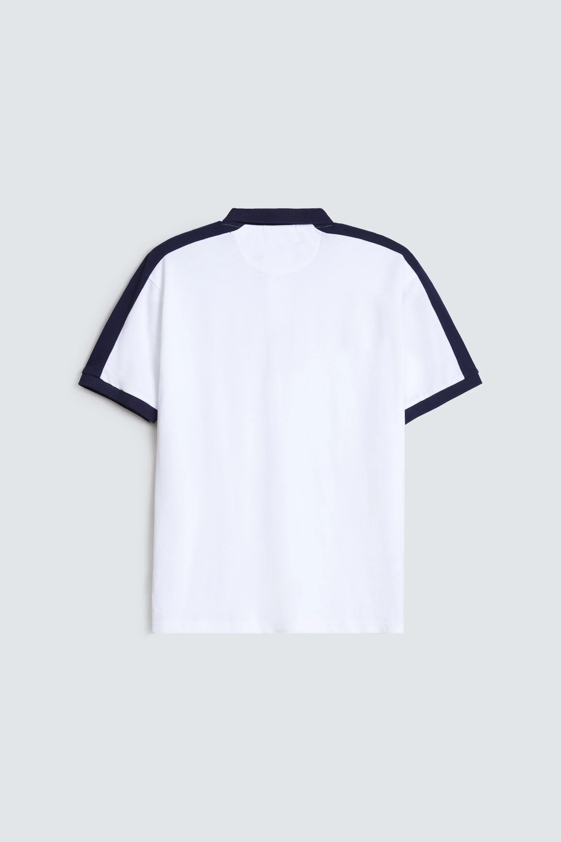Slogan Print Polo Shirt With Label Patch - Image 17