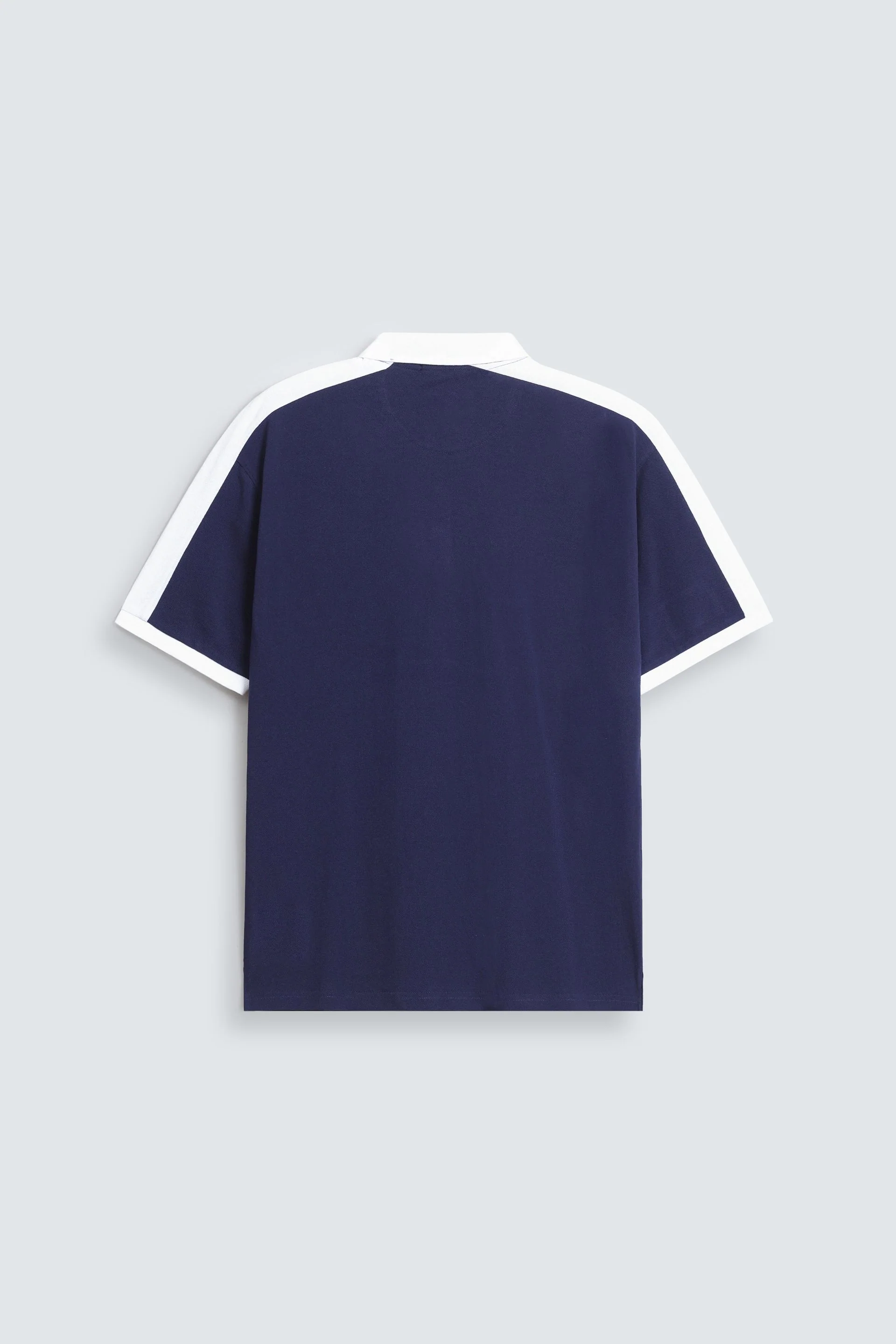 Slogan Print Polo Shirt With Label Patch - Image 9