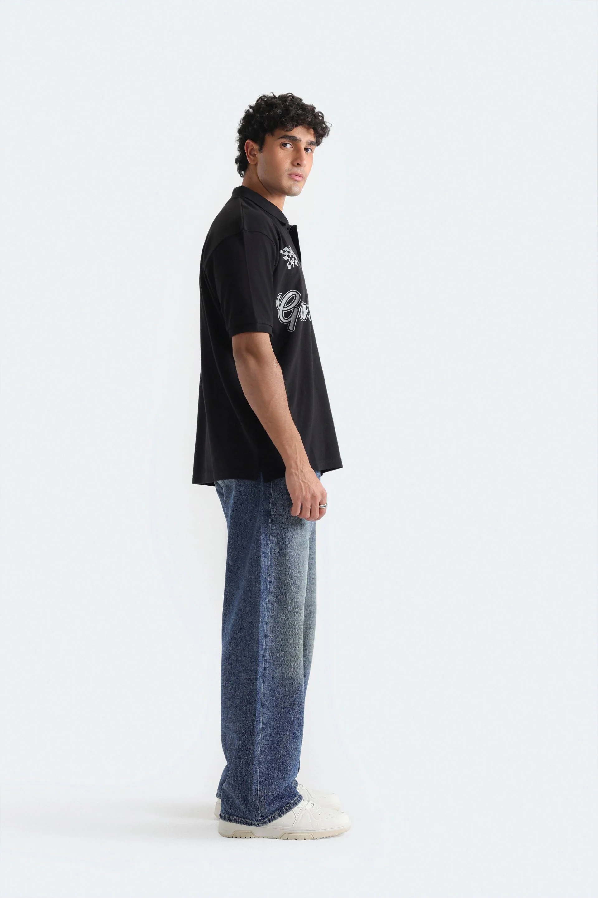 Slogan Print Polo Shirt - Image 3