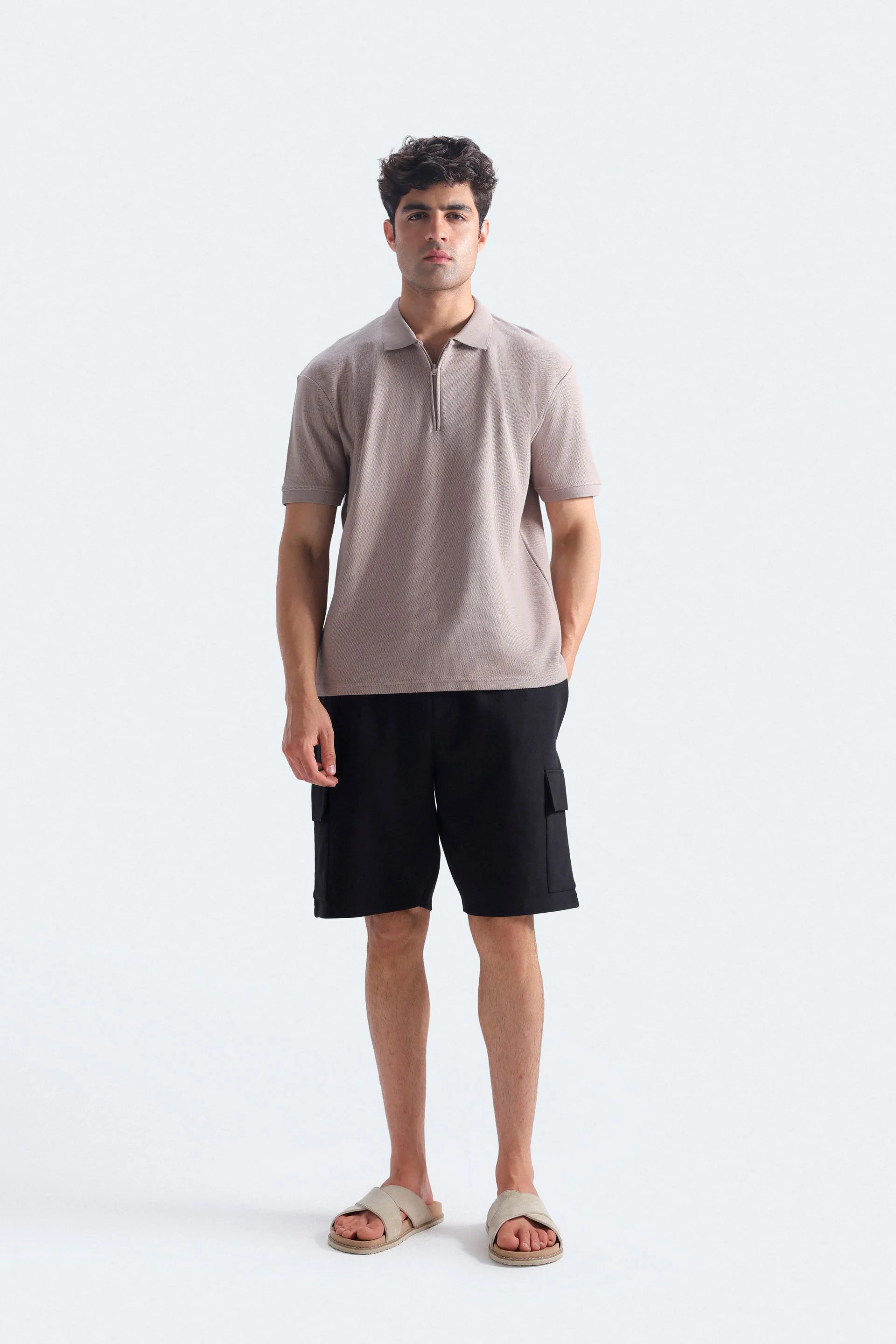 Quarter Zip-Up Polo Shirt - Image 8