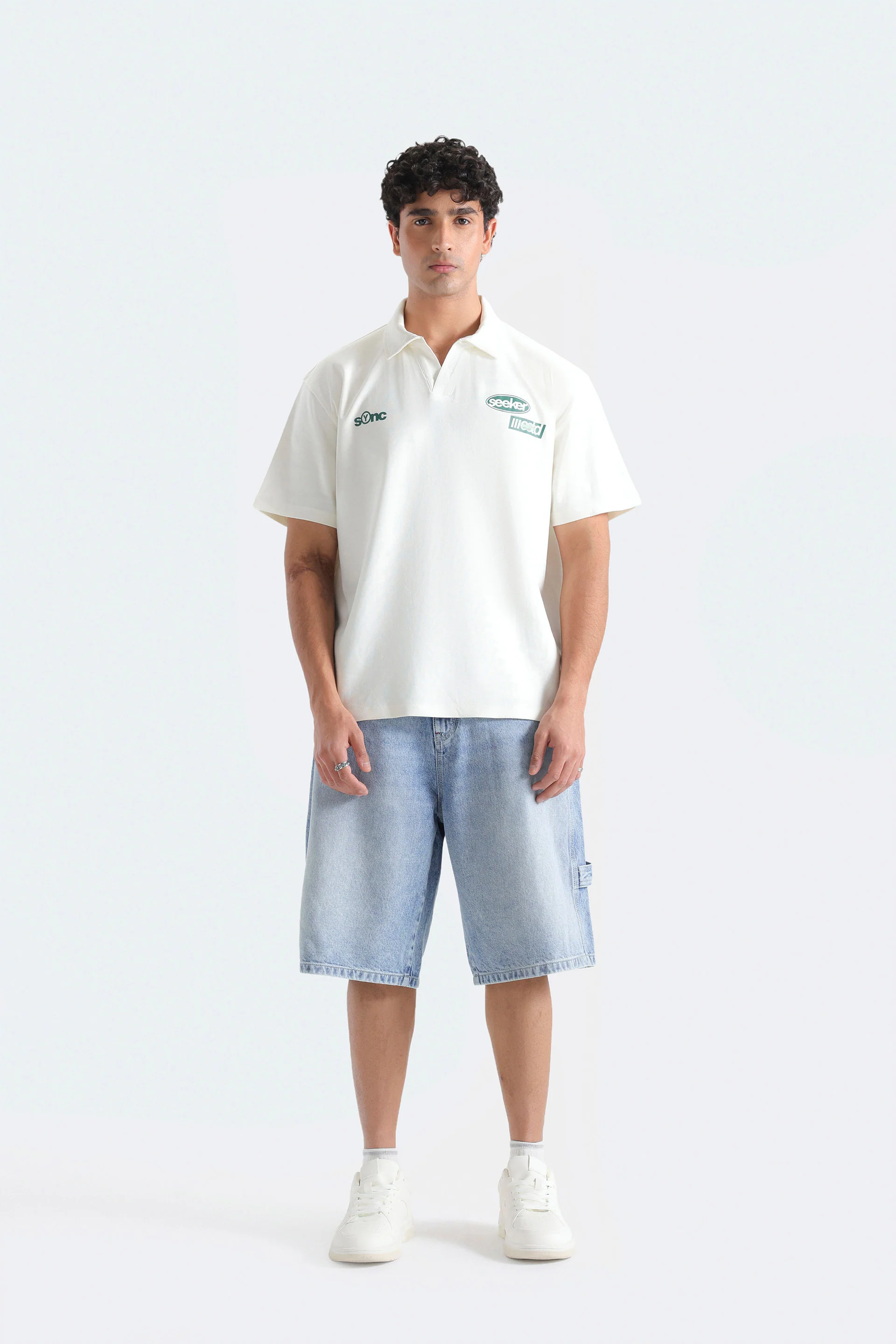 Slogan Print Polo Shirt