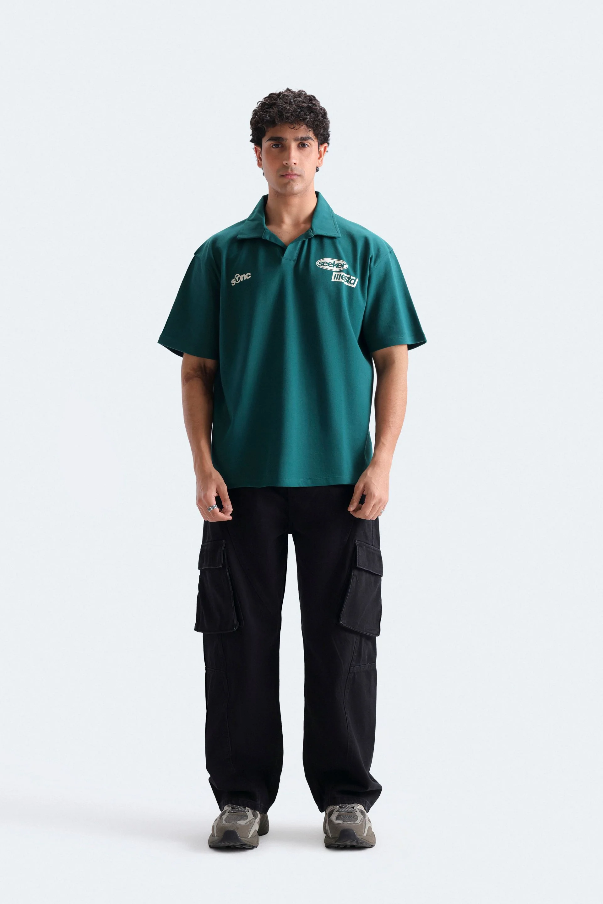 Slogan Print Polo Shirt - Image 8