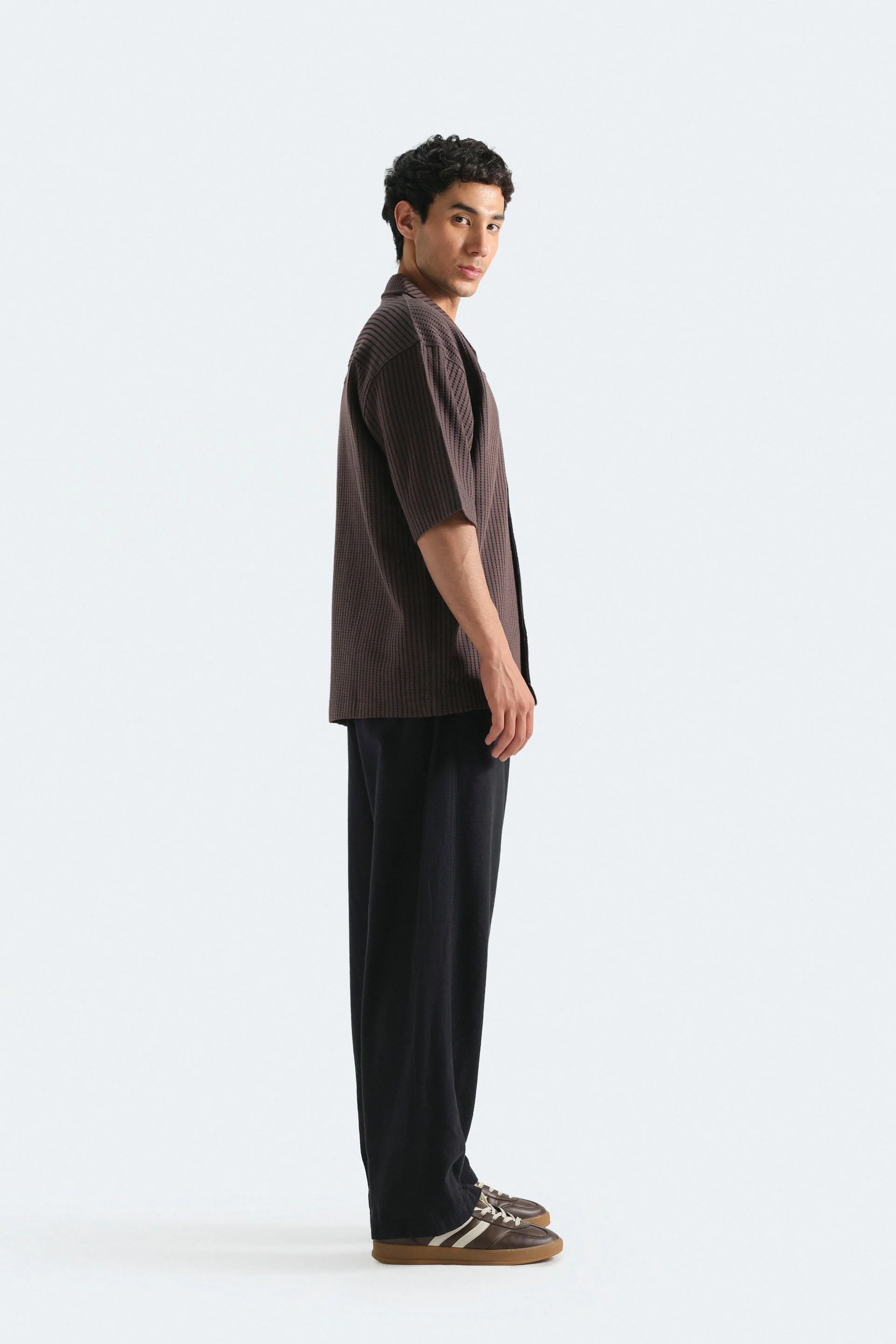 Resort Collar Striped Shirt - Image 3