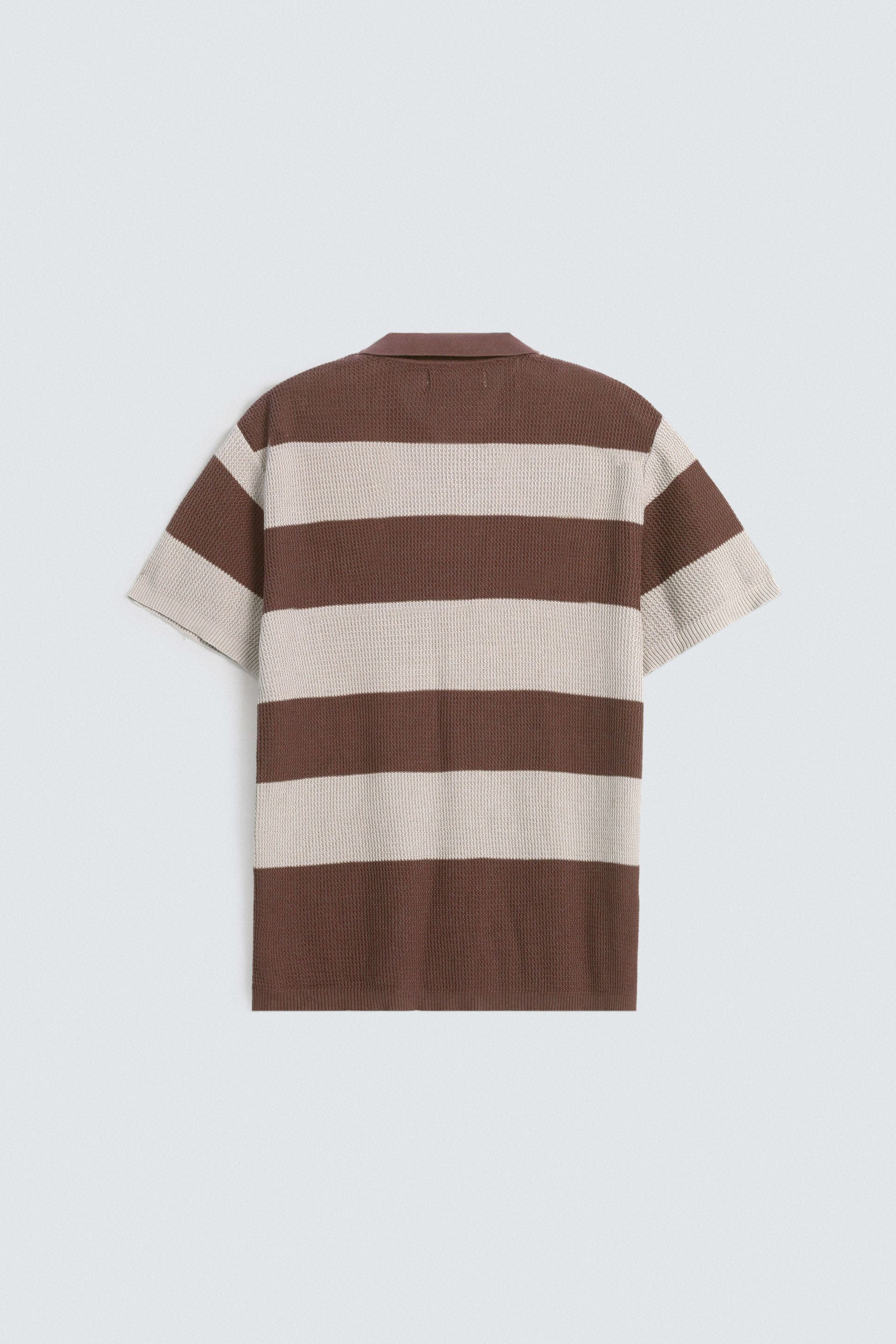 Textured Striped Polo Shirt - Image 14