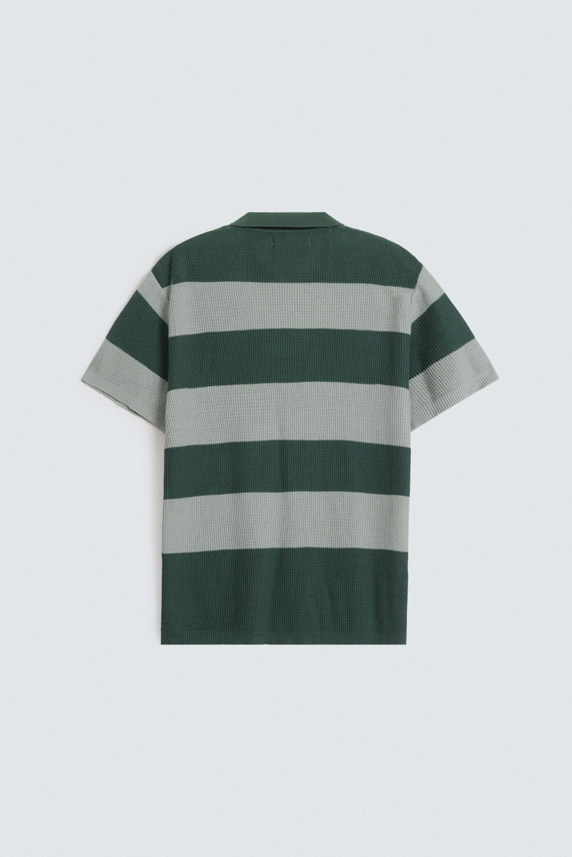 Textured Striped Polo Shirt - Image 7