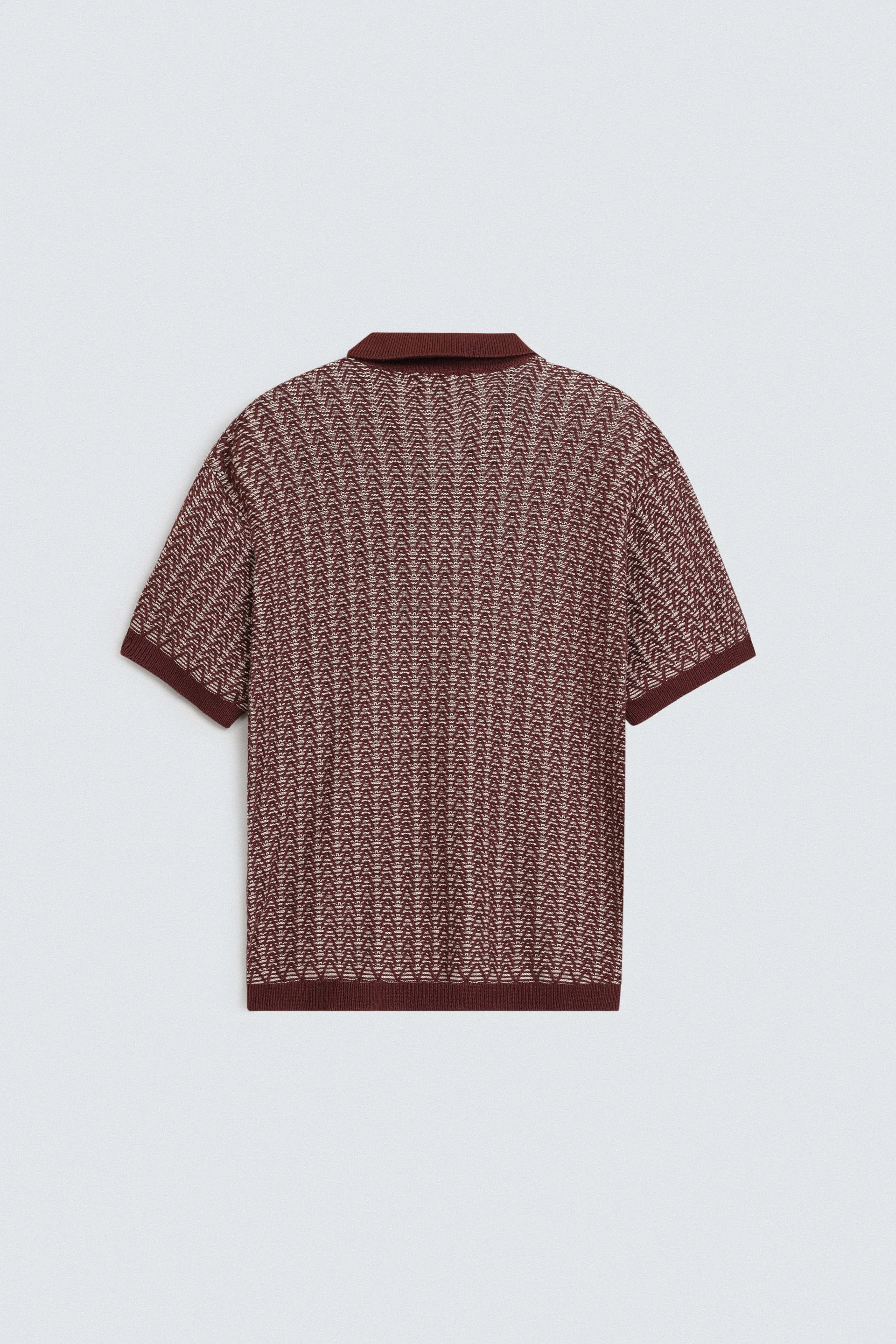 Contrast Knit Polo Shirt - Image 14
