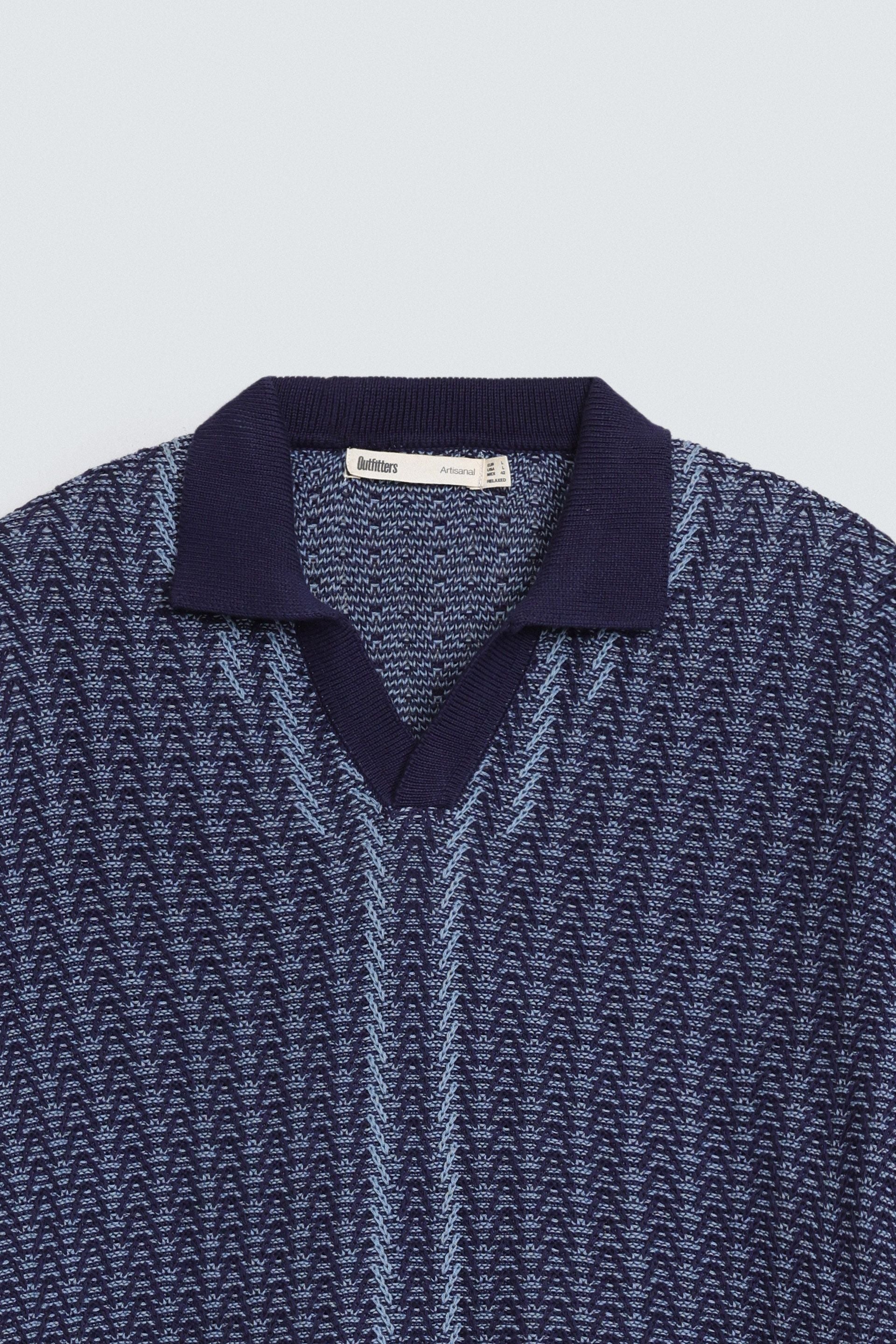 Contrast Knit Polo Shirt - Image 6